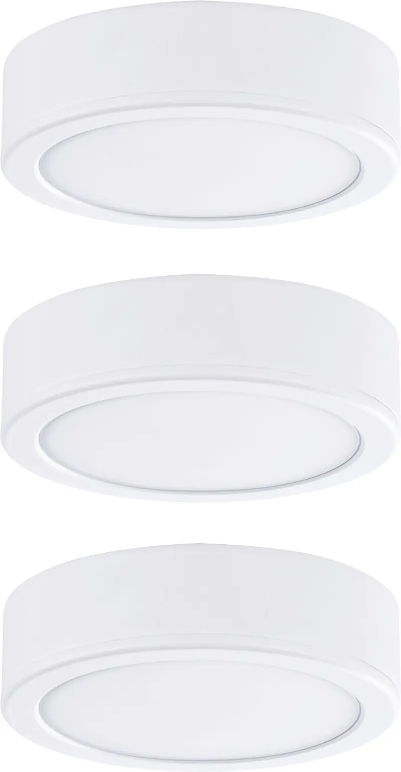 Paulmann LED Unterbauleuchte Pukk weiß Ø 6,5 cm warmweiß 3er Set