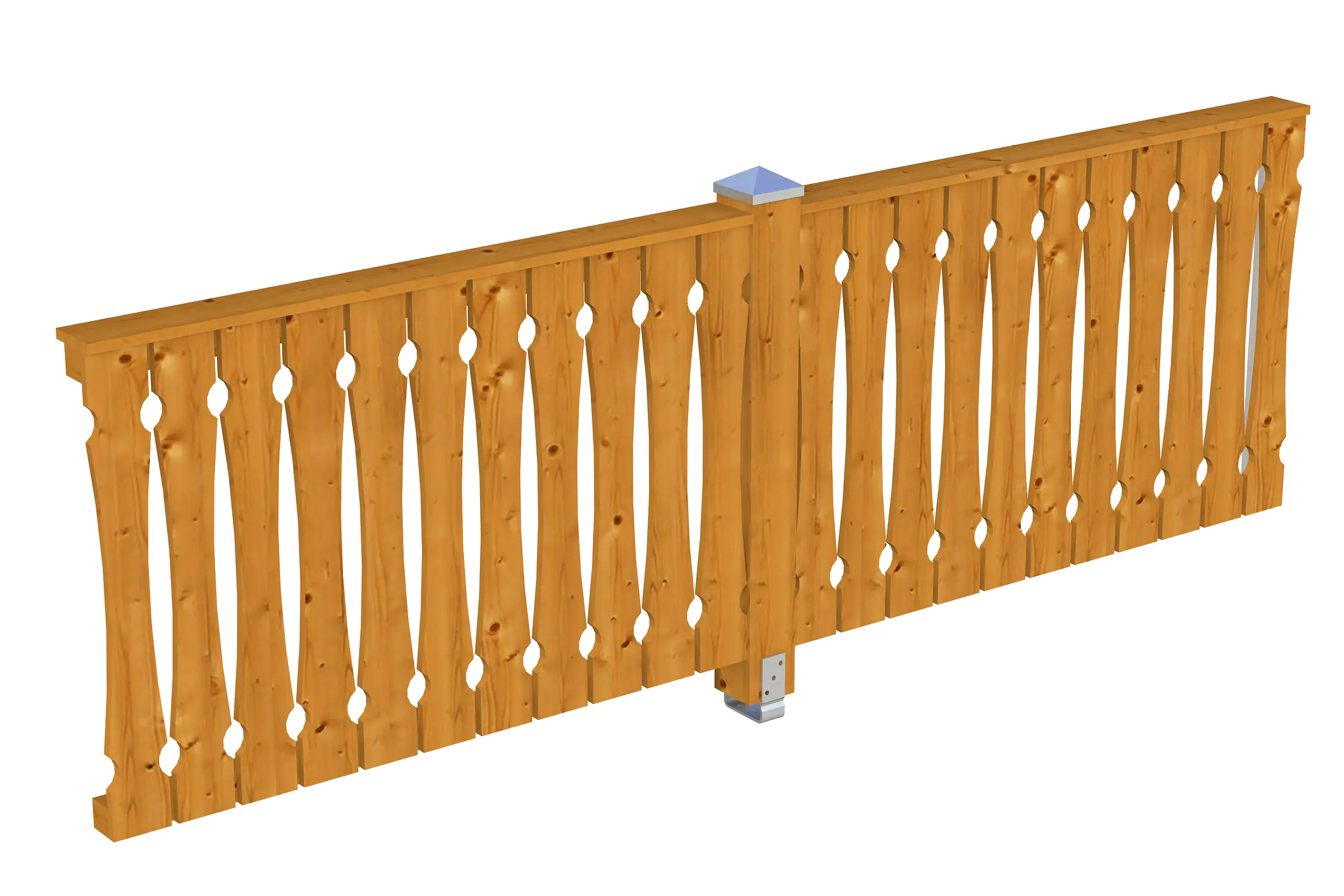 SKAN HOLZ Brüstung Balkonschalung 305 x 96 cm Fichte