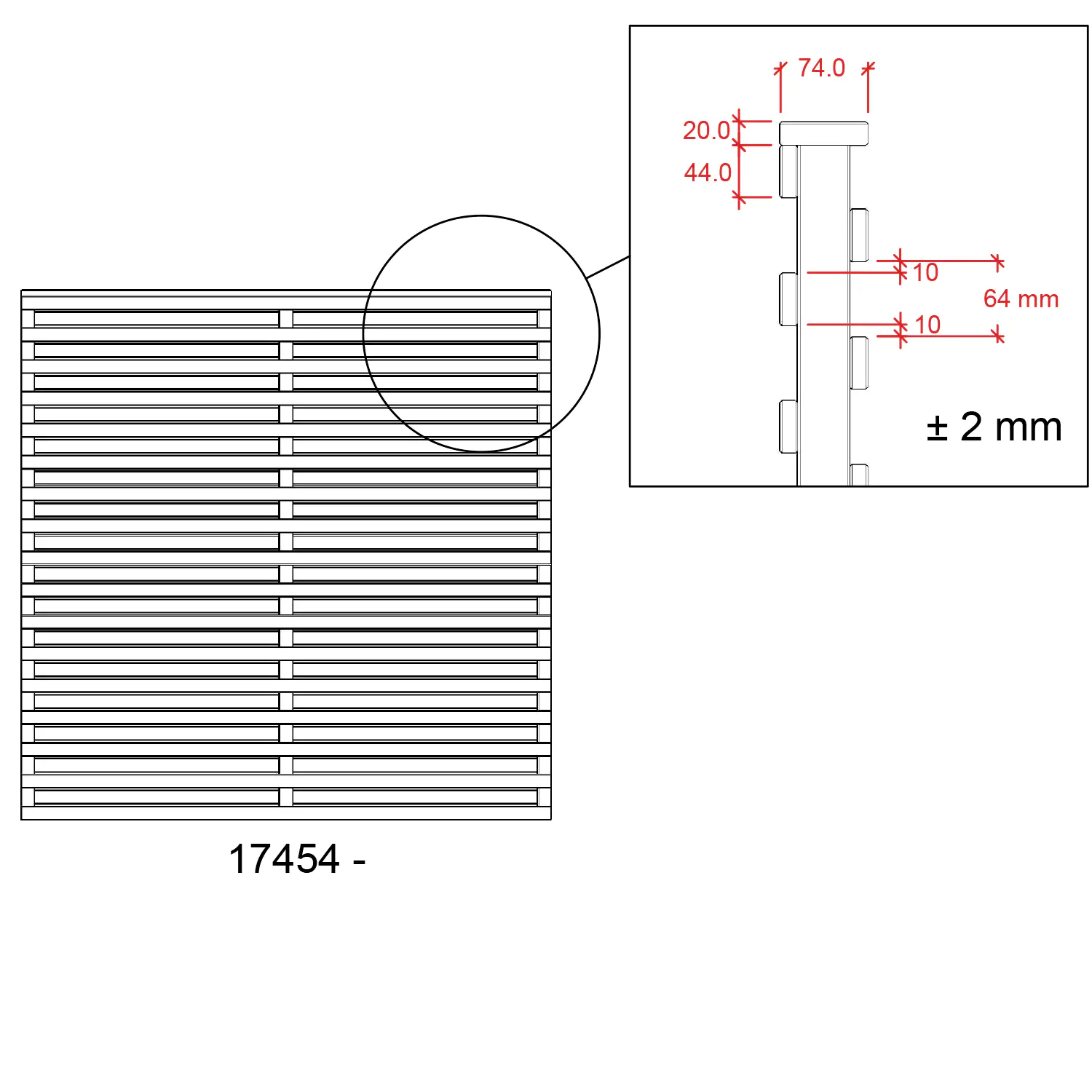 Plus Zaun Osaka 180 x 180 cm RAL 9005 Schwarz