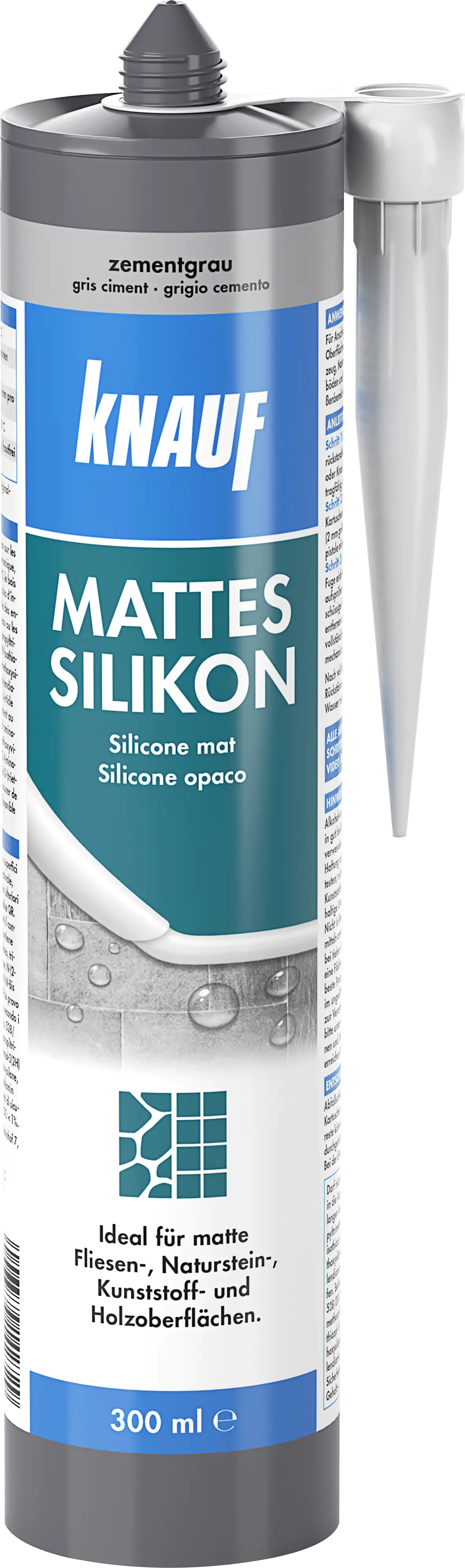 Knauf Mattes Silikon zementgrau 300 ml Knauf Mattes Silikon zementgrau 300 ml