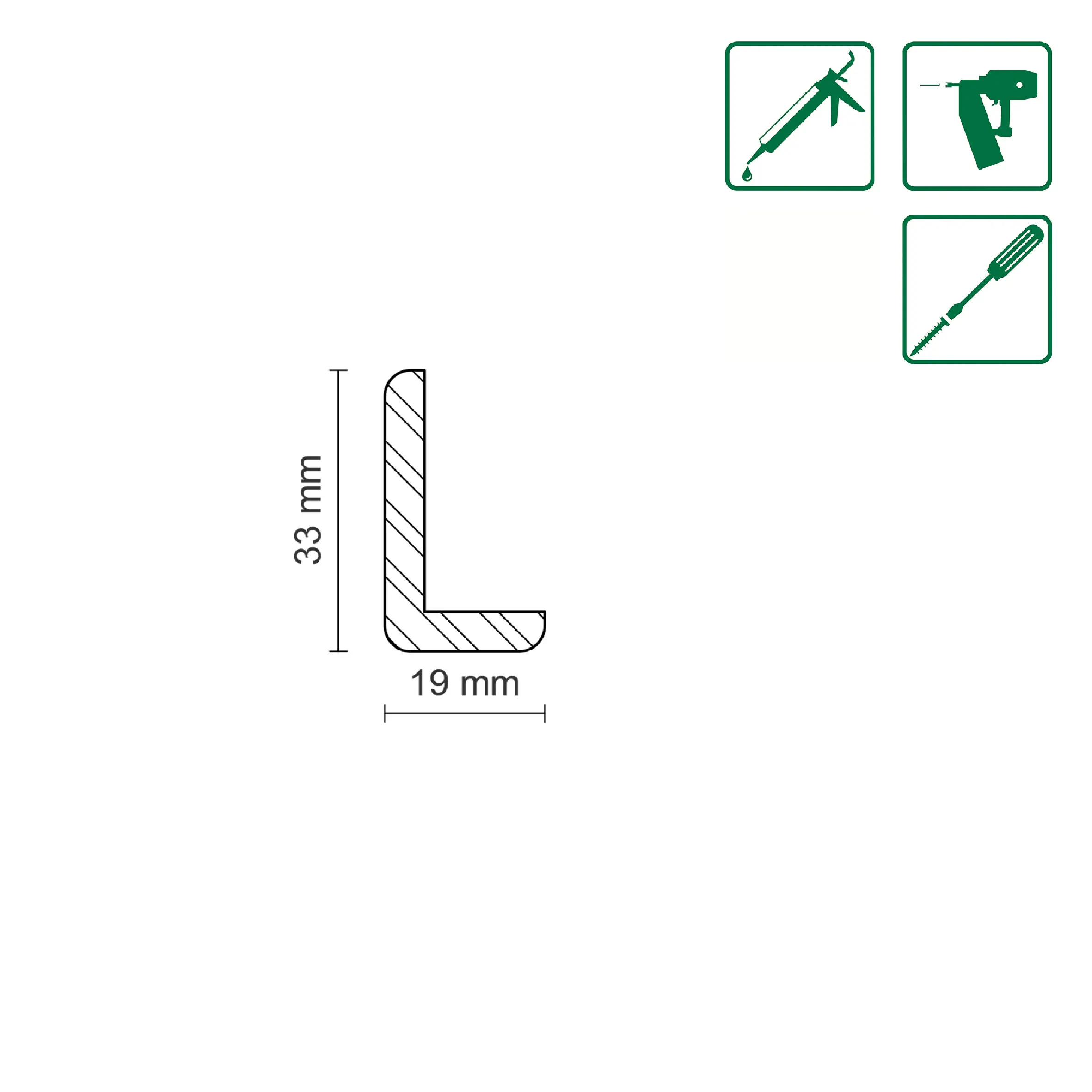 FN Neuhofer Winkelleiste 240 cm 33 x 19 mm Fichte oder Kiefer