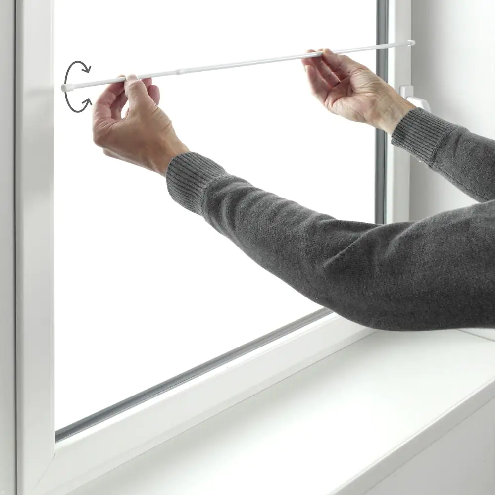Gardinia Klemmstange weiß, Ø 8 mm, ausdrehbar 45 - 65 cm