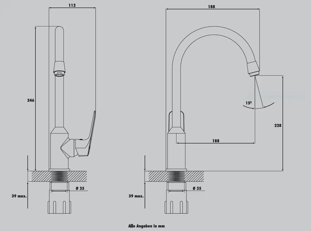 Primaster Küchenarmatur Kassel verchromt Primaster Küchenarmatur Kassel verchromt