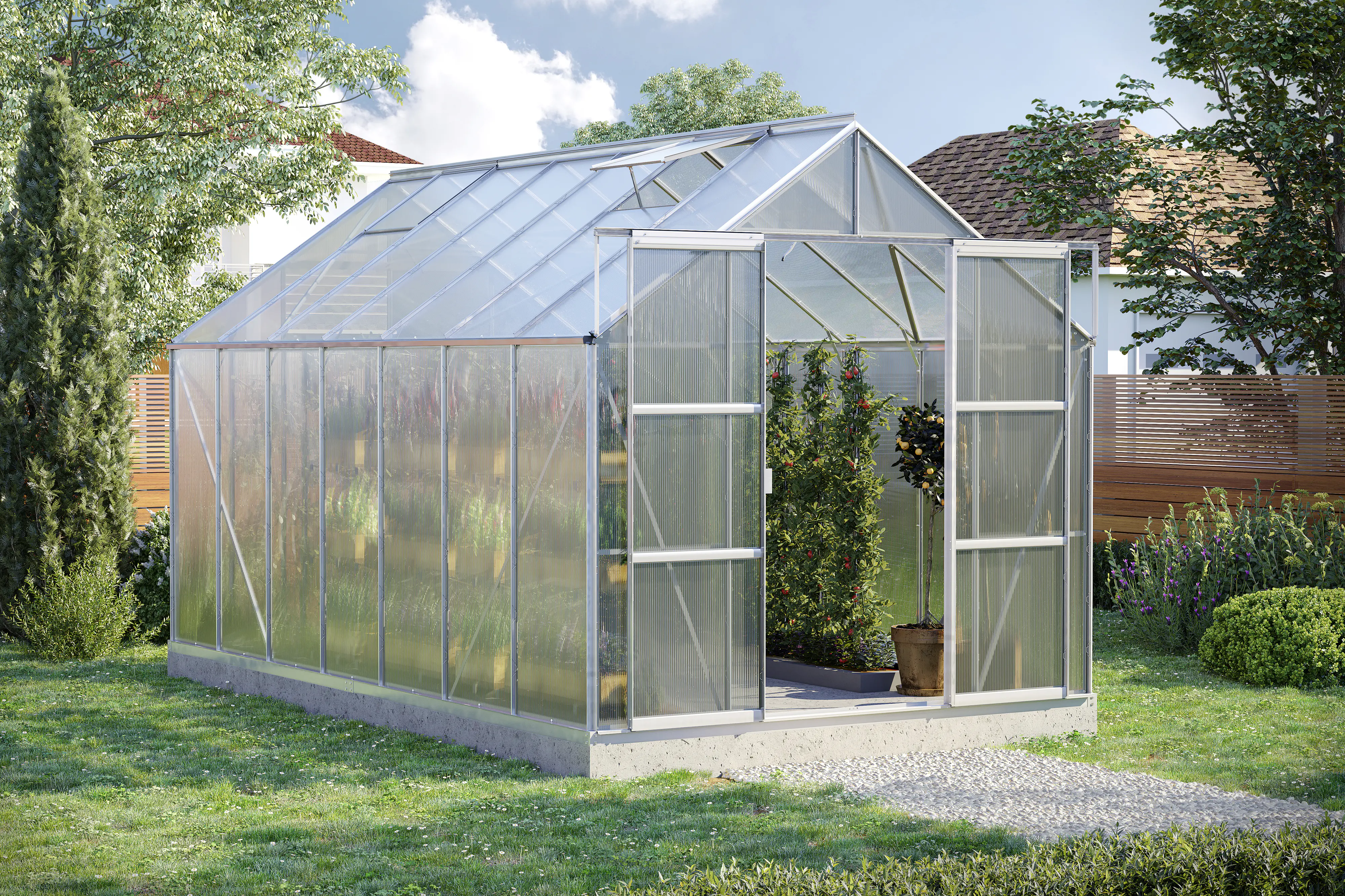 Vitavia Gewächshaus Uranus 11500 254 x 441 cm 4 mm Hohlkammerplatten