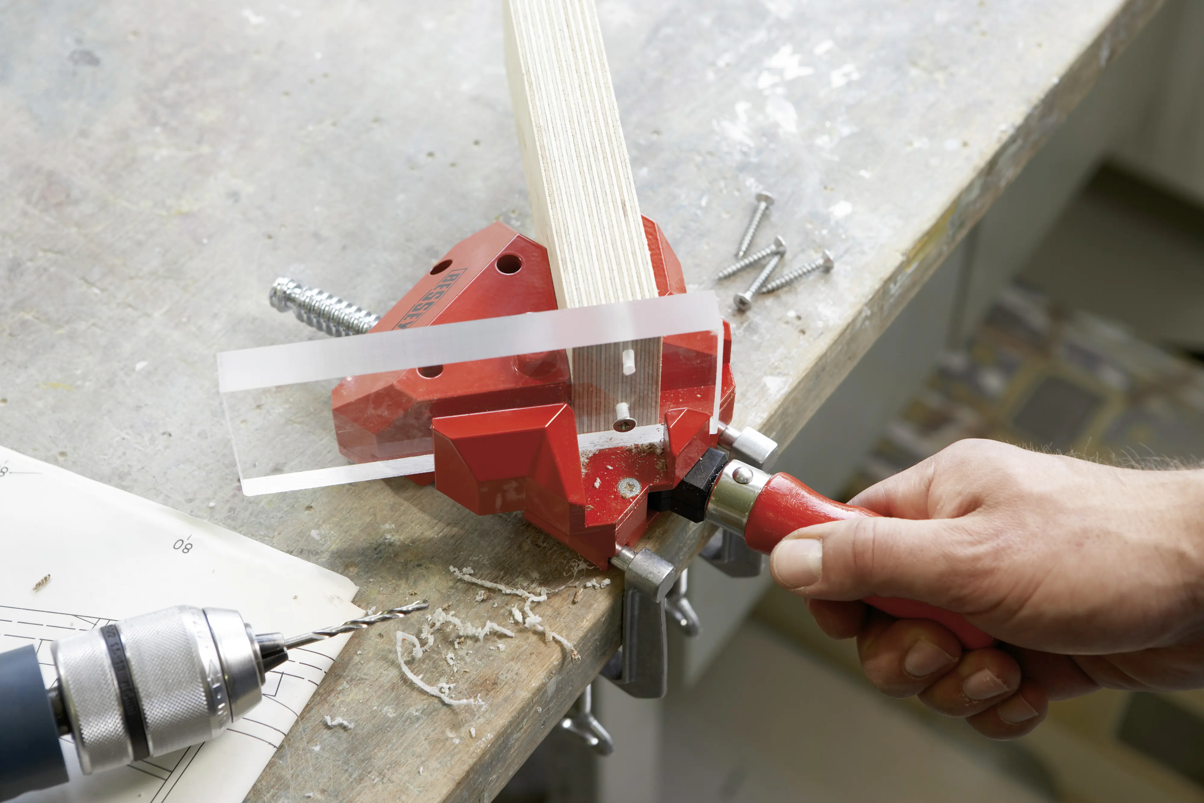 Bessey Winkelspanner WS3 2 x 55 mm automatisches Anpassen ans Werkstück