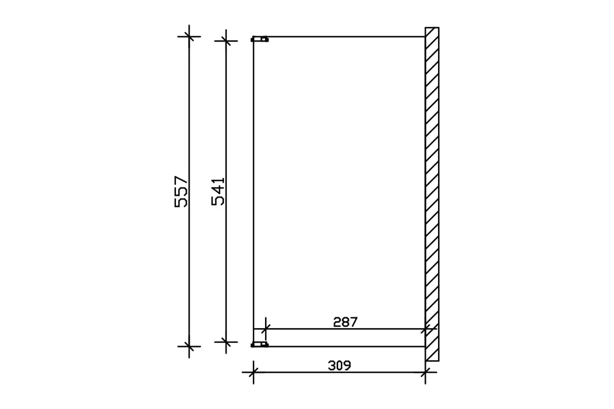 SKAN HOLZ Terrassenüberdachung Novara 557 x 309 cm, Leimholz, natur