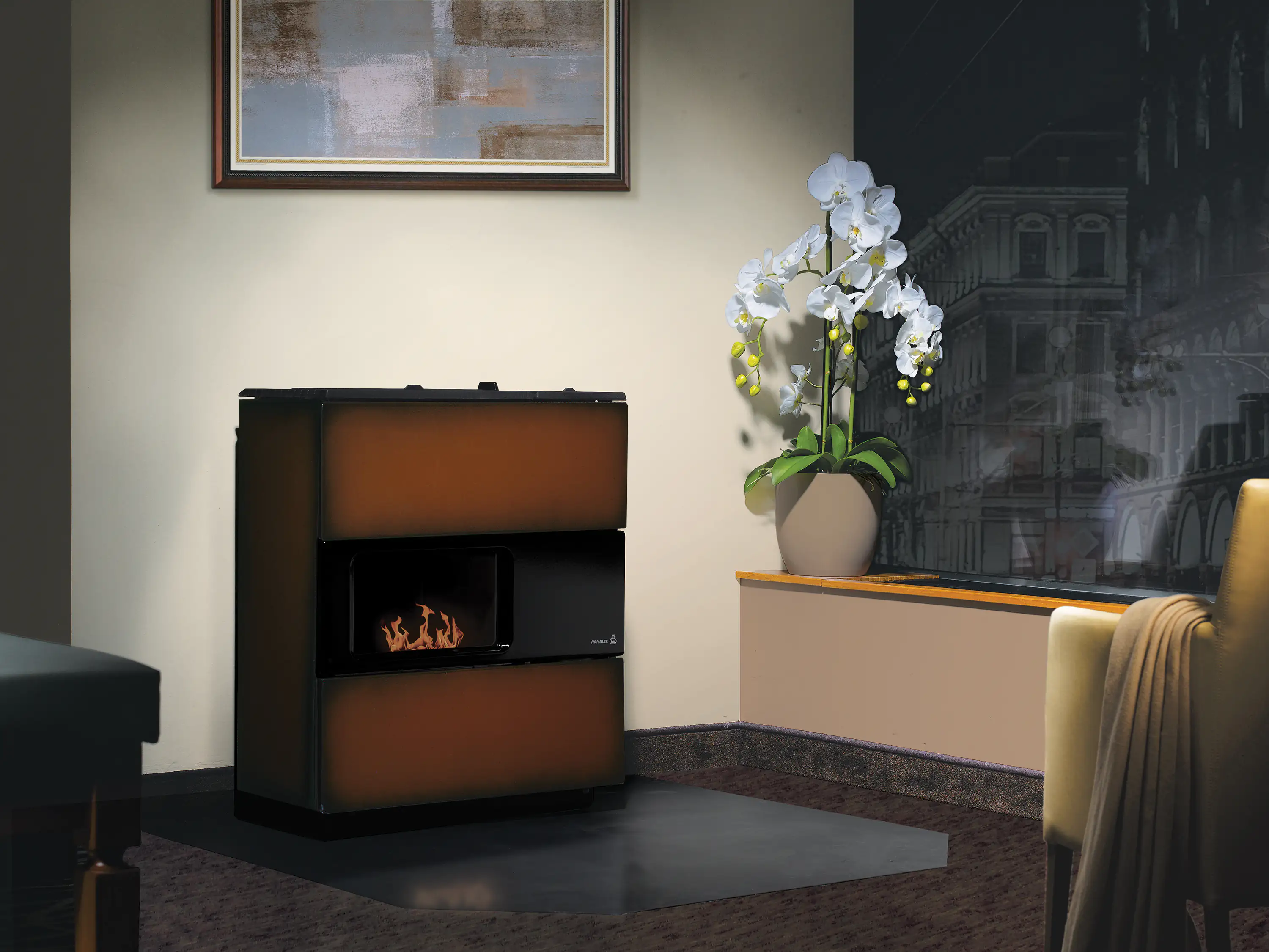 Wamsler Ölofen OS 4/5 Vario mit Sichtfenster Stahl