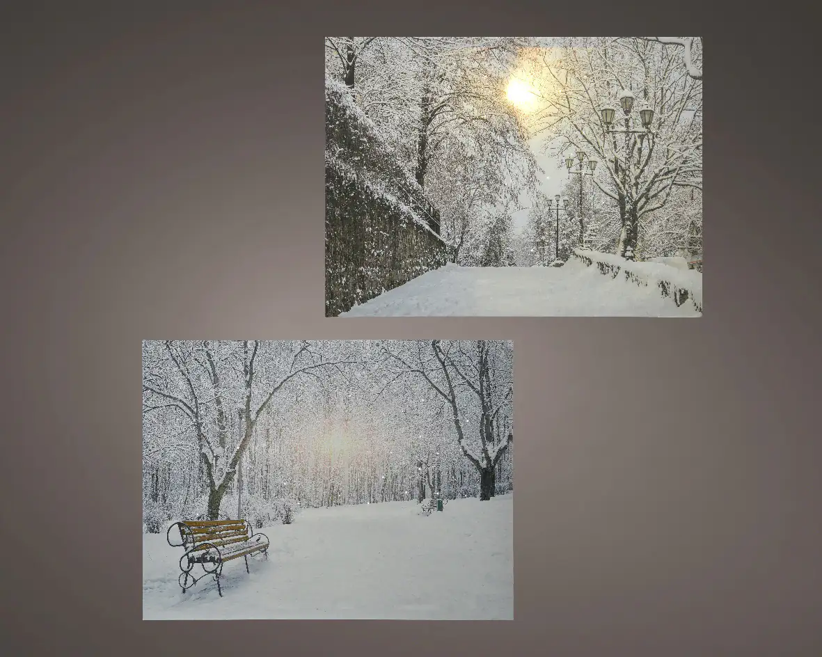 Kaemingk LED Leinwand BO Indoor 5 Lichter 50 x 58 x 78 cm