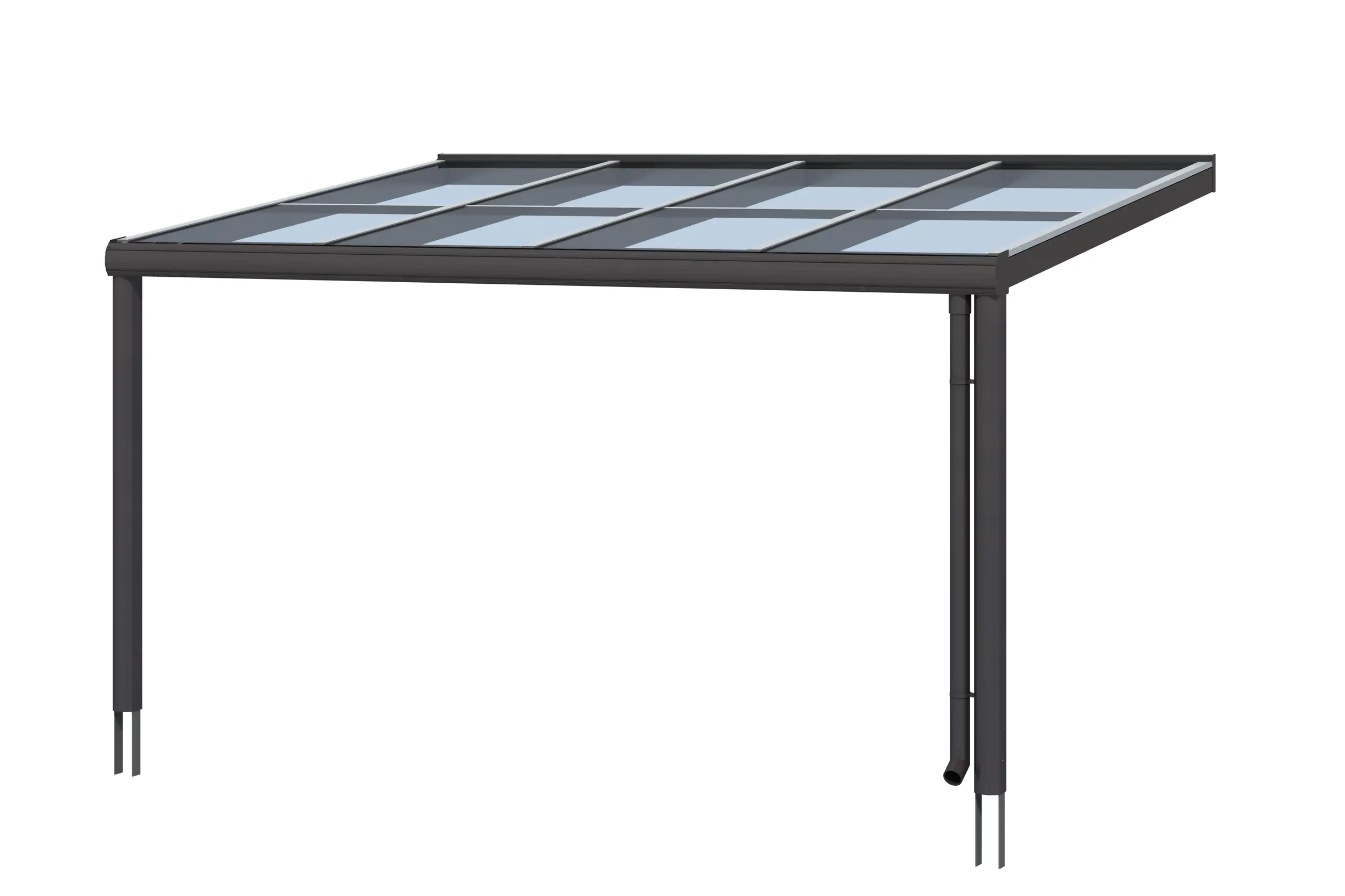 SKAN HOLZ Terrassenüberdachung Modena 434 x 257 cm, Aluminium Anthrazit