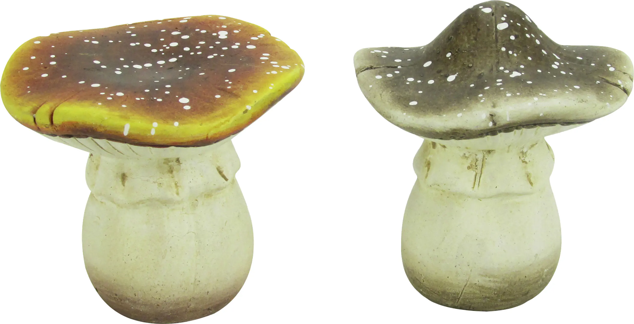 Pilz aus Keramik 5,5 x 6 x 6 cm braun