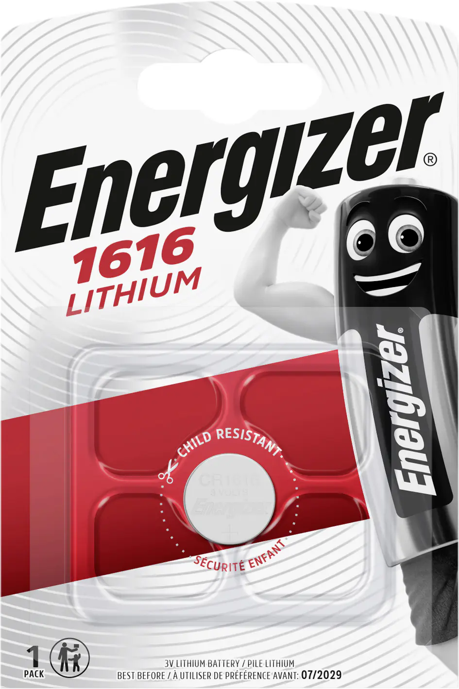 Energizer Knopfzelle CR 1616 Lithium, 3 V