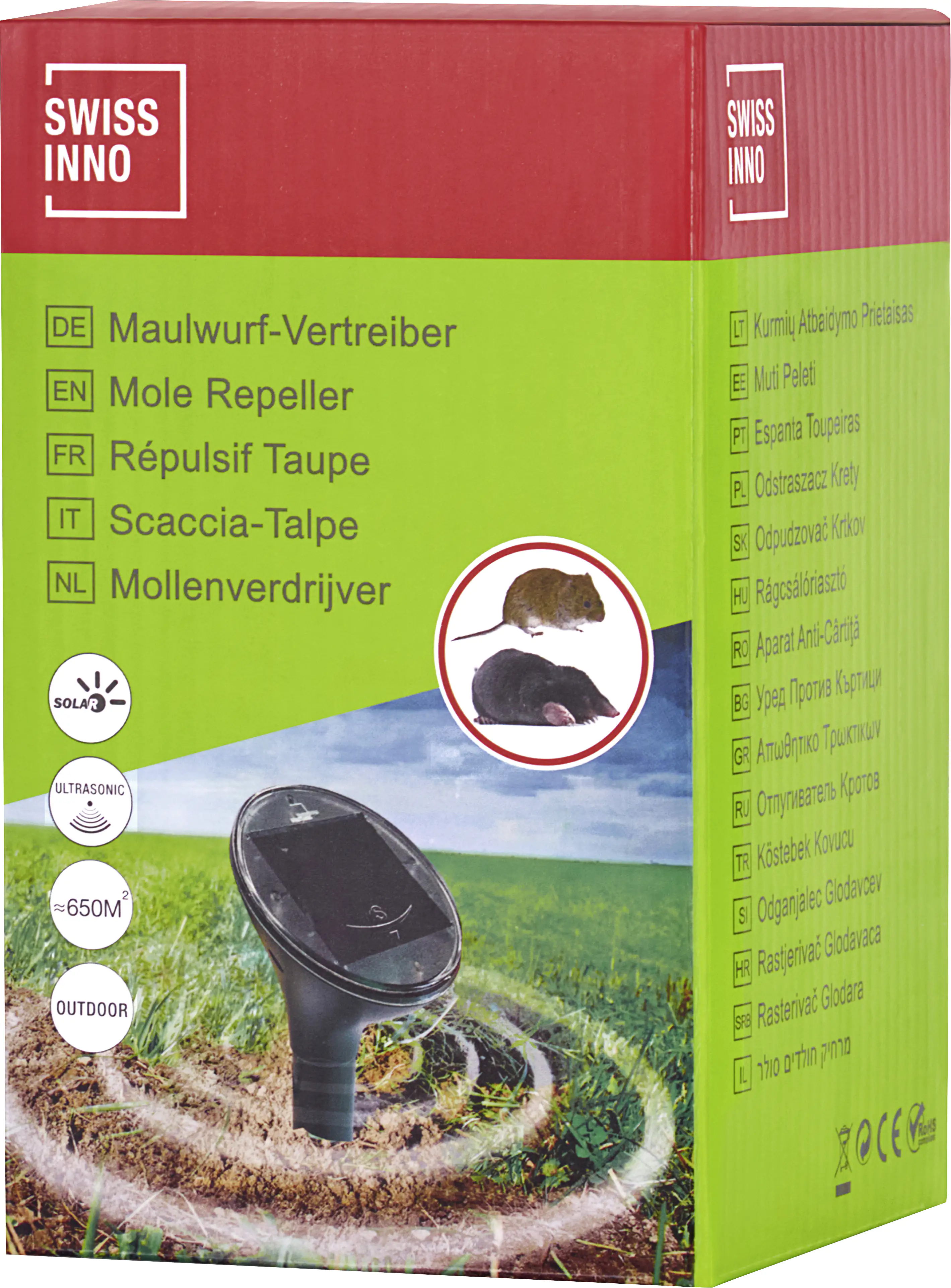 Swissinno Solar Maulwurf-Vertreiber grün