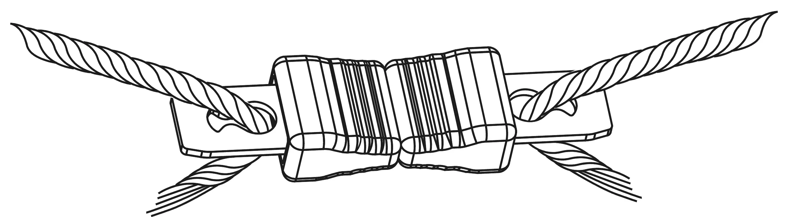 Kerbl Litzclip Litzenverbinder 3mm gerade aus Edelstahl 10 Stück