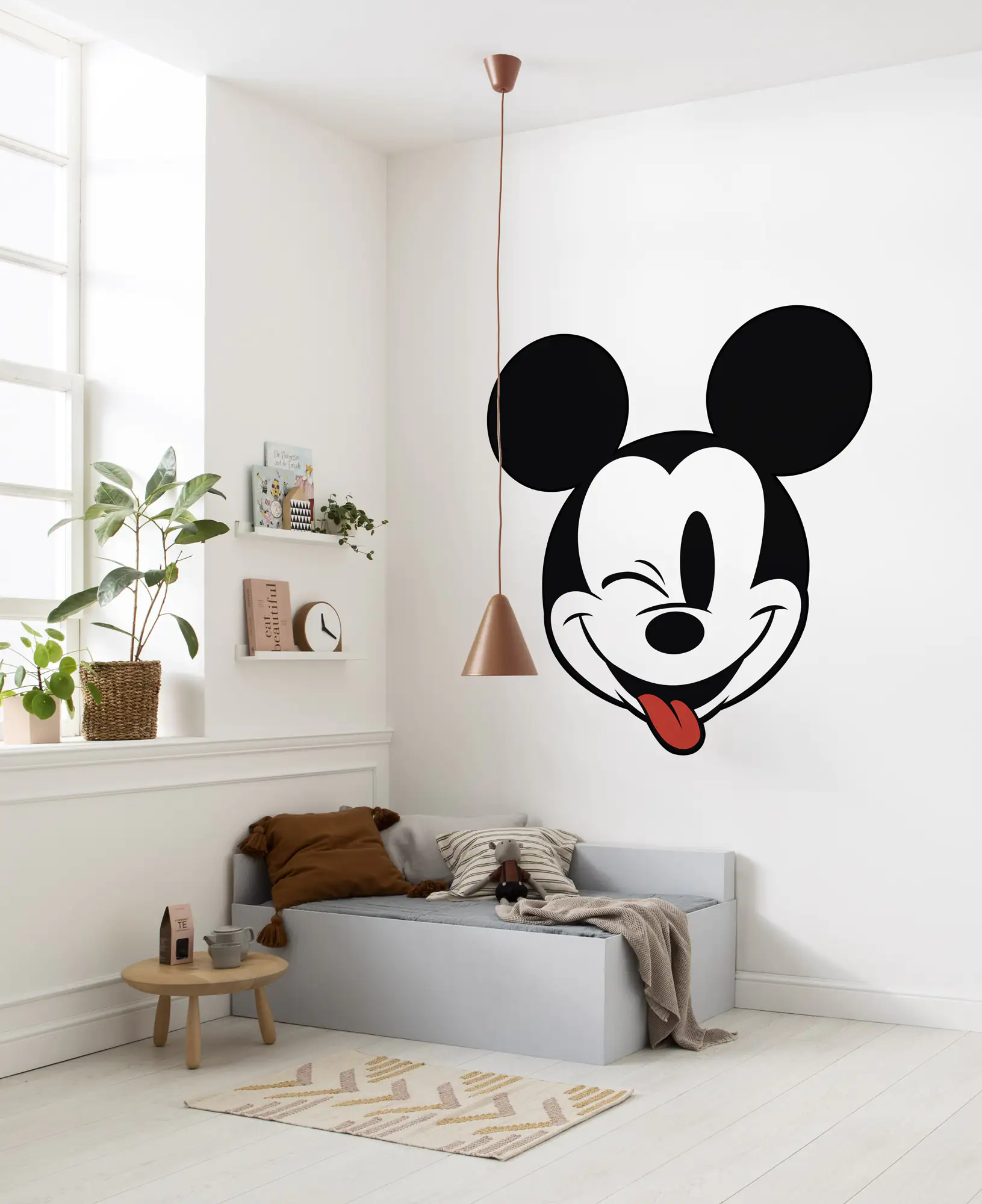 Komar Vlies Fototapete Dot Mickey Head Optimis Ø 128 cm, selbstklebend
