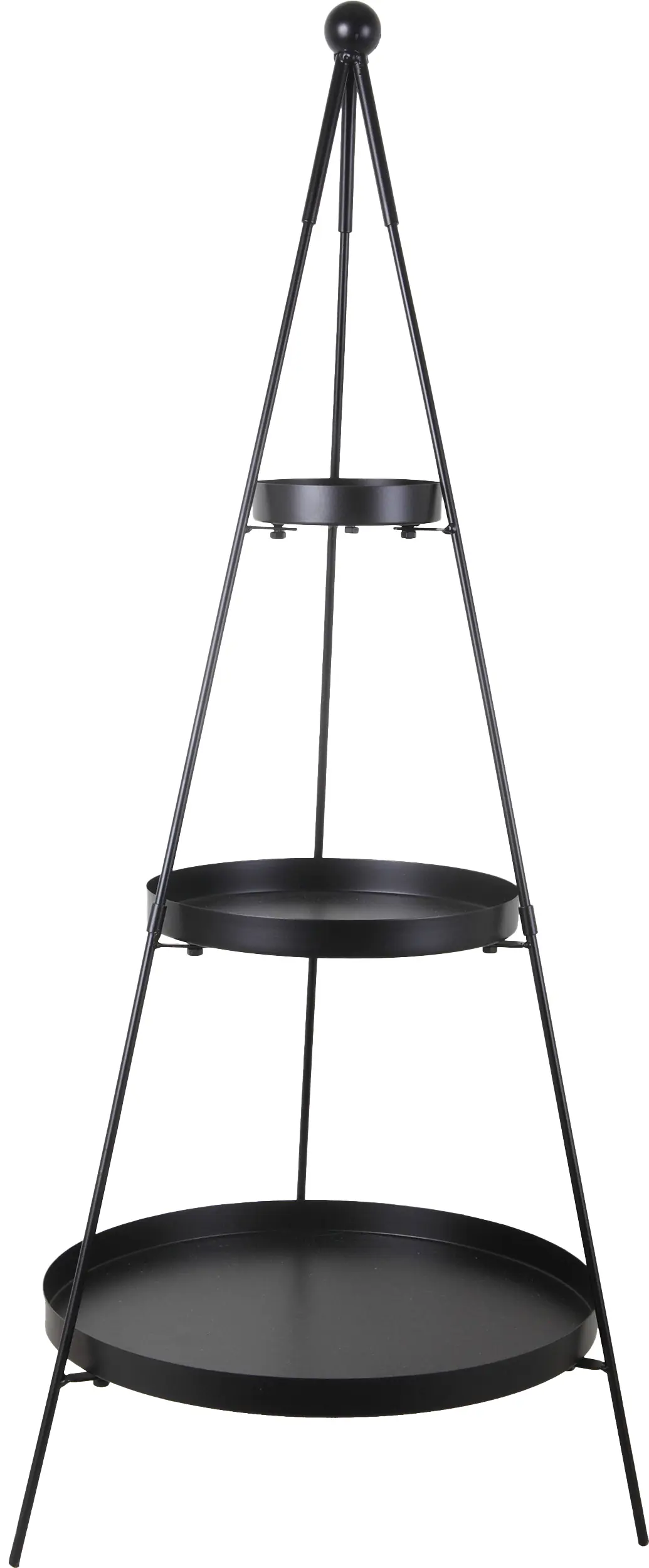 Dekoregal mit 3 Ablagen Metall 73 x 30 cm schwarz