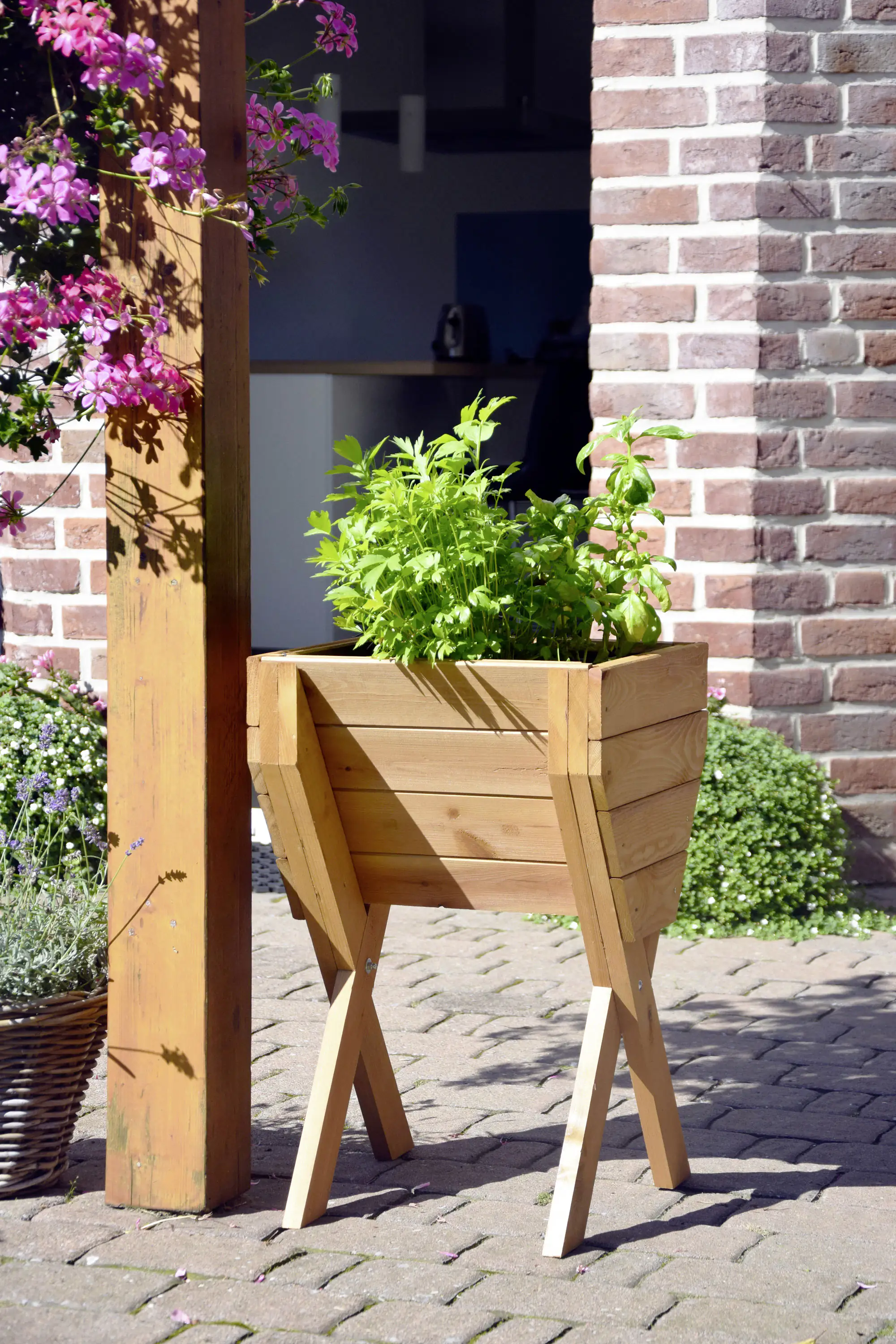 Dobar Kleines Hochbeet inkl. Pflanzfolie 39 x 40 x 61 cm