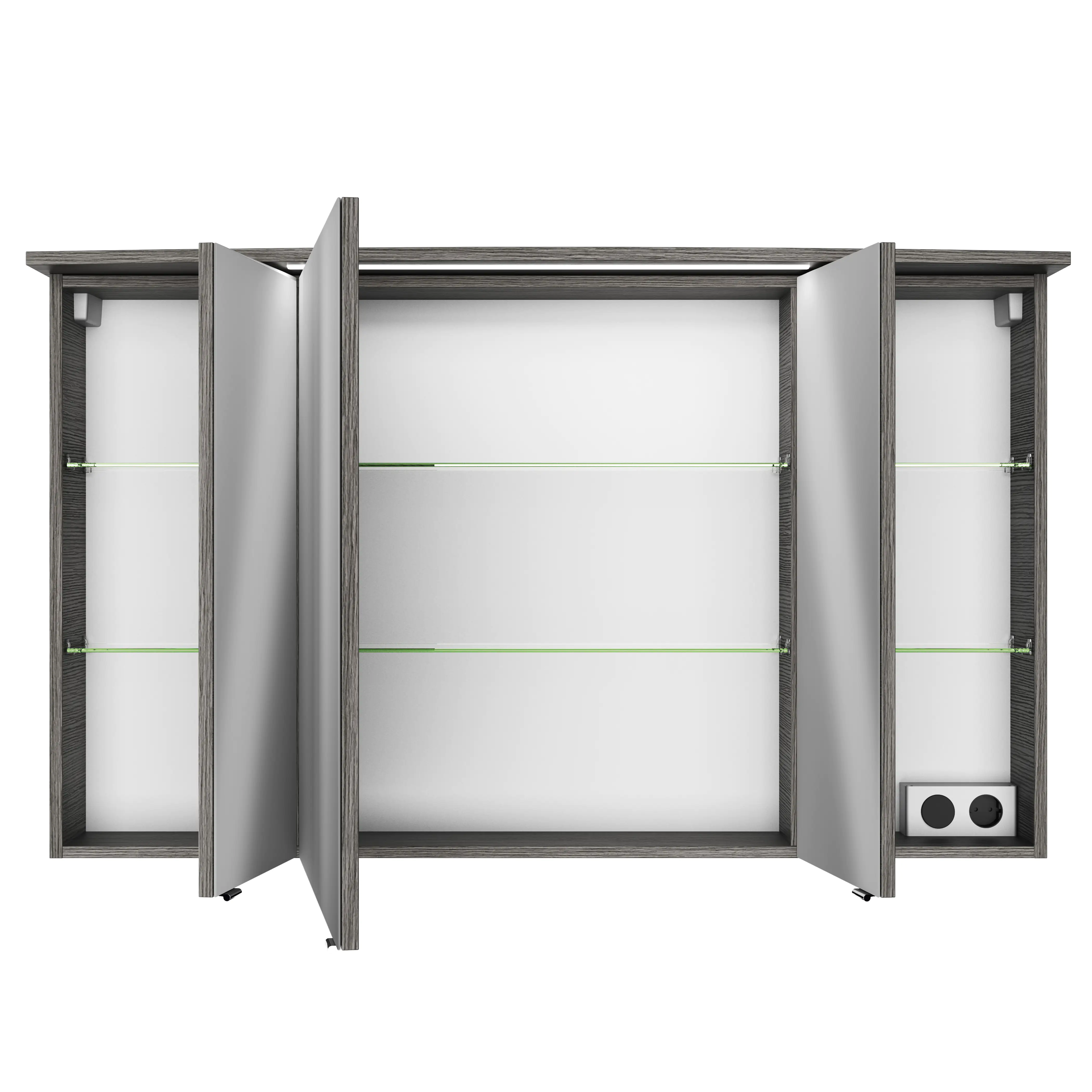 Pelipal Spiegelschrank Fokus 4010 Graphit Struktur quer, Breite 1220 mm