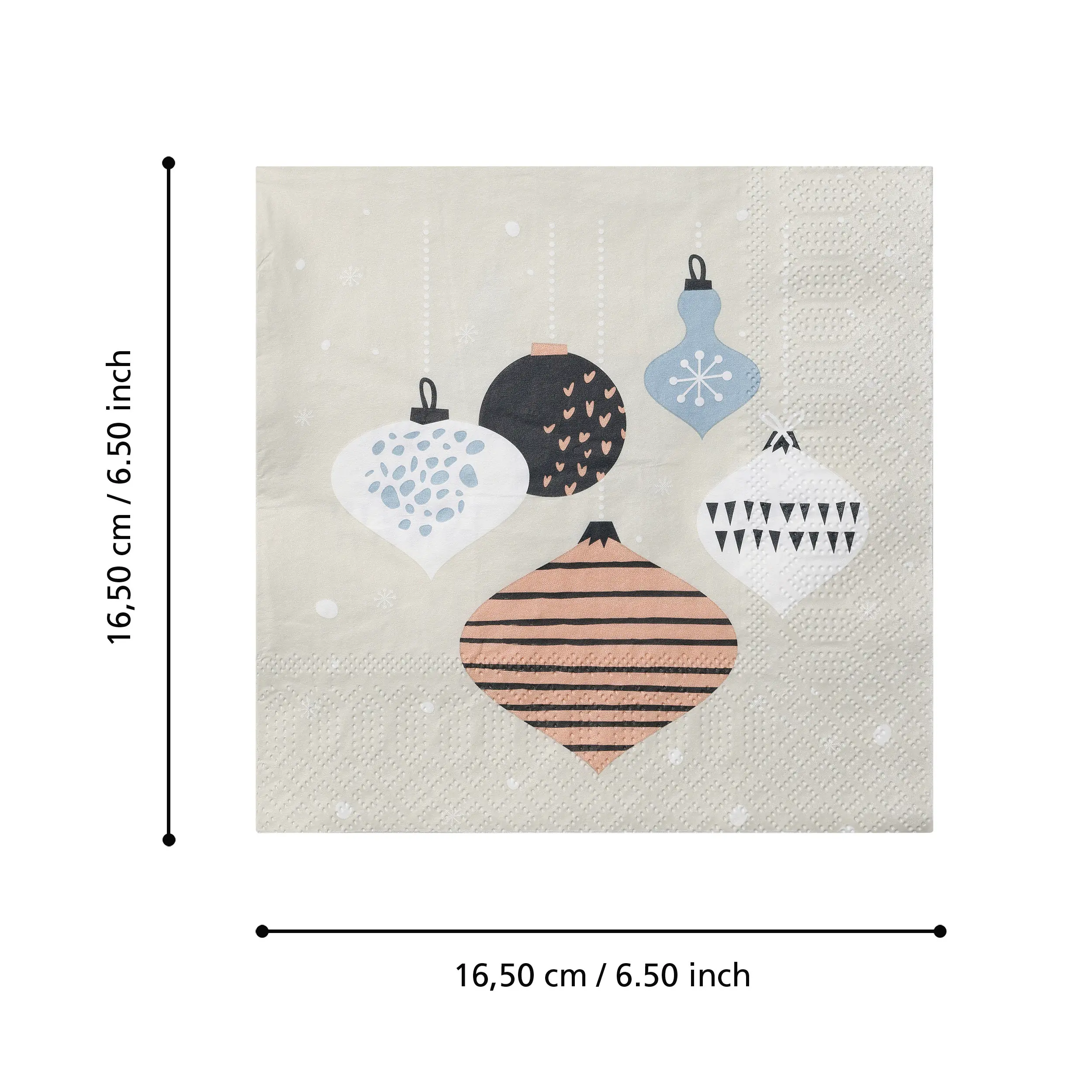Eglo Servietten X-Mas Kugeln Pasig bunt 16,5 x 16,5 cm - 20er Pack