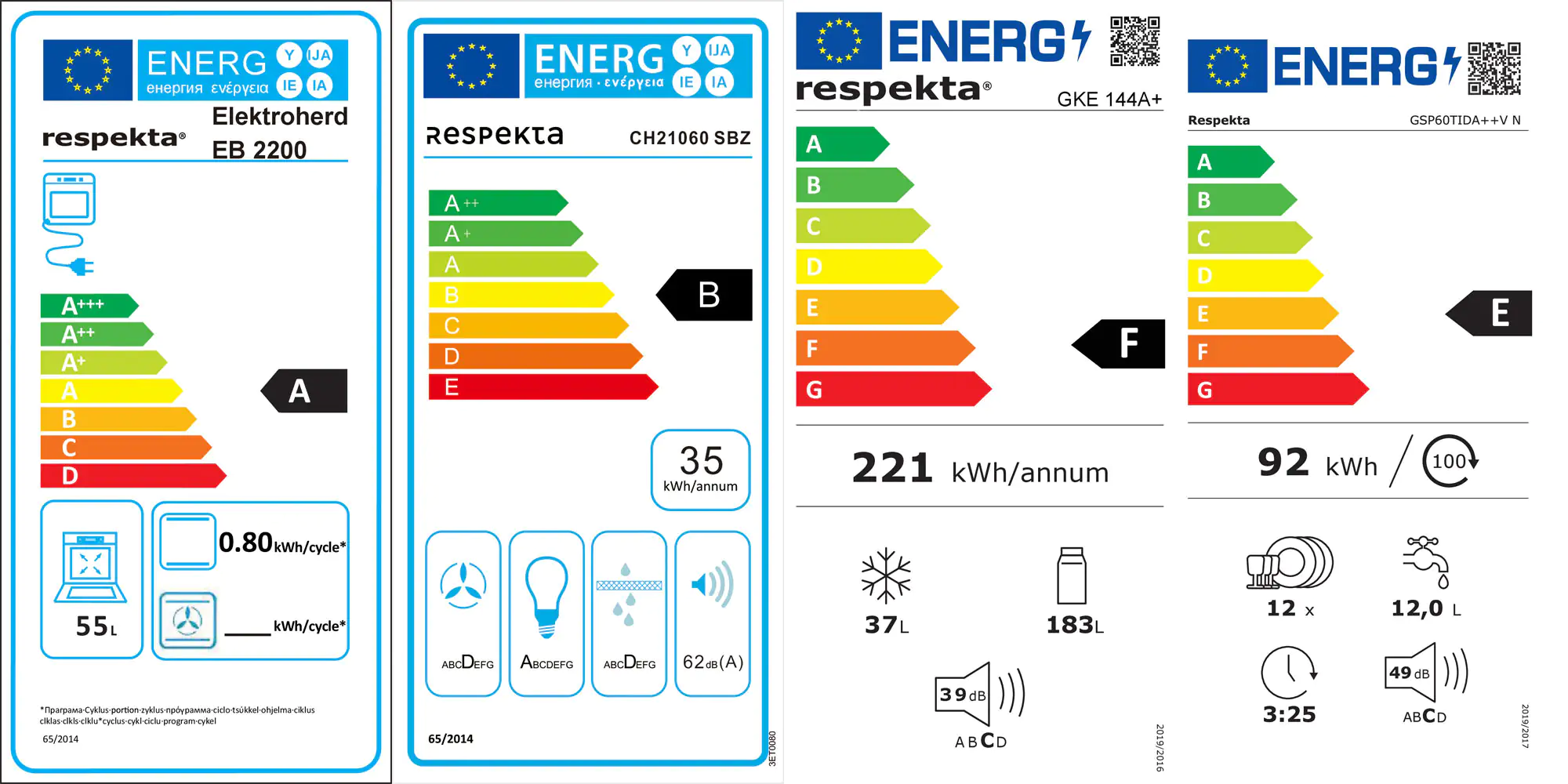 Respekta Küchenzeile L-Form Economy mit Geräte grau 310 x 172 cm