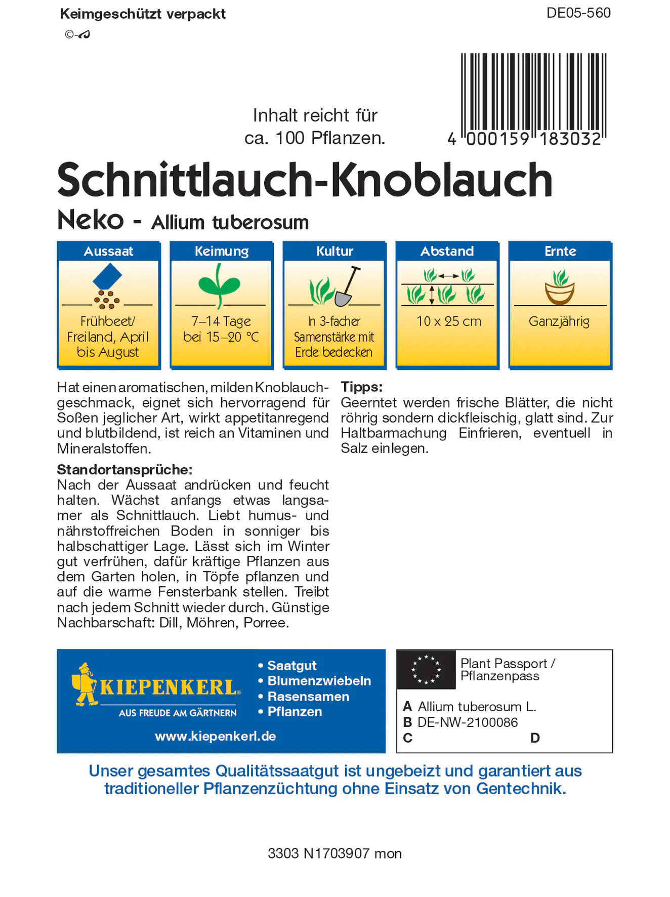 Kiepenkerl Schnittknoblauch Neko Kiepenkerl Schnittknoblauch Neko