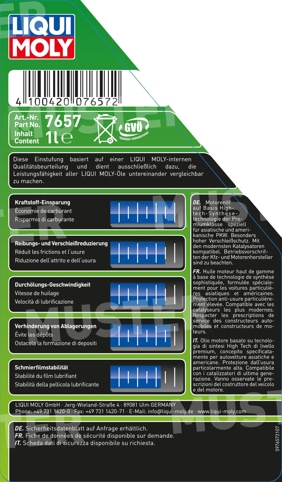 Liqui Moly Motoröl Special Tec AA 5W-20 1 L