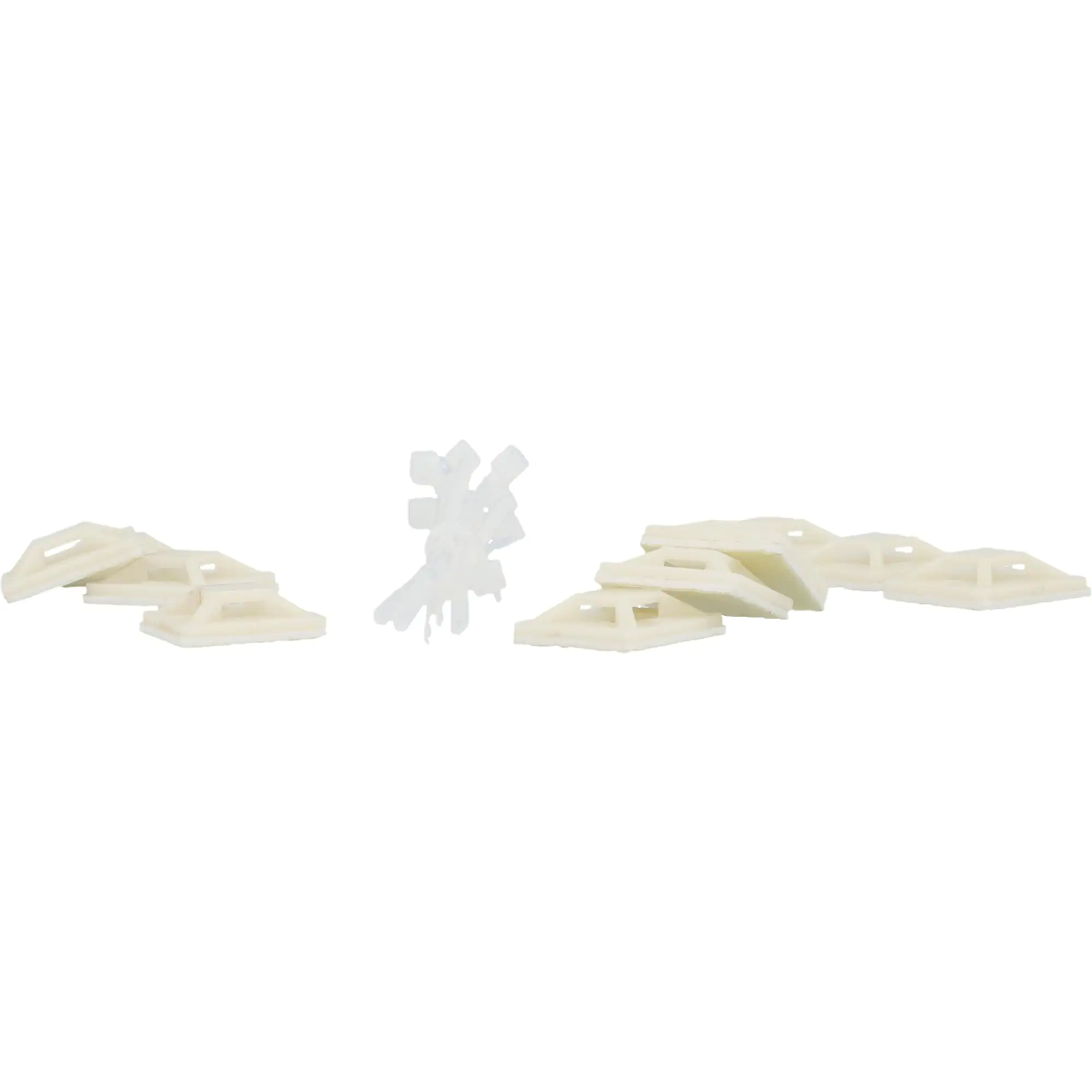 Befestigungssockel & Kabelbefestigung 19x19mm weiß 10x