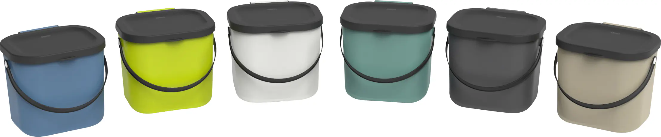 Rotho Mülltrennungssystem Albula 6 L mistletoe white Recyclingbehälter