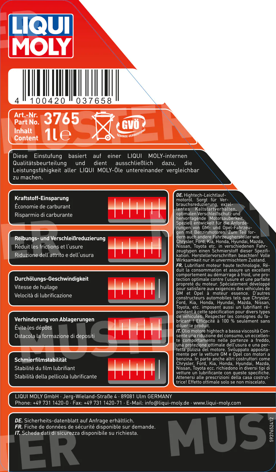 Liqui Moly Motoröl Special Tec DX1 5W-30 1 L