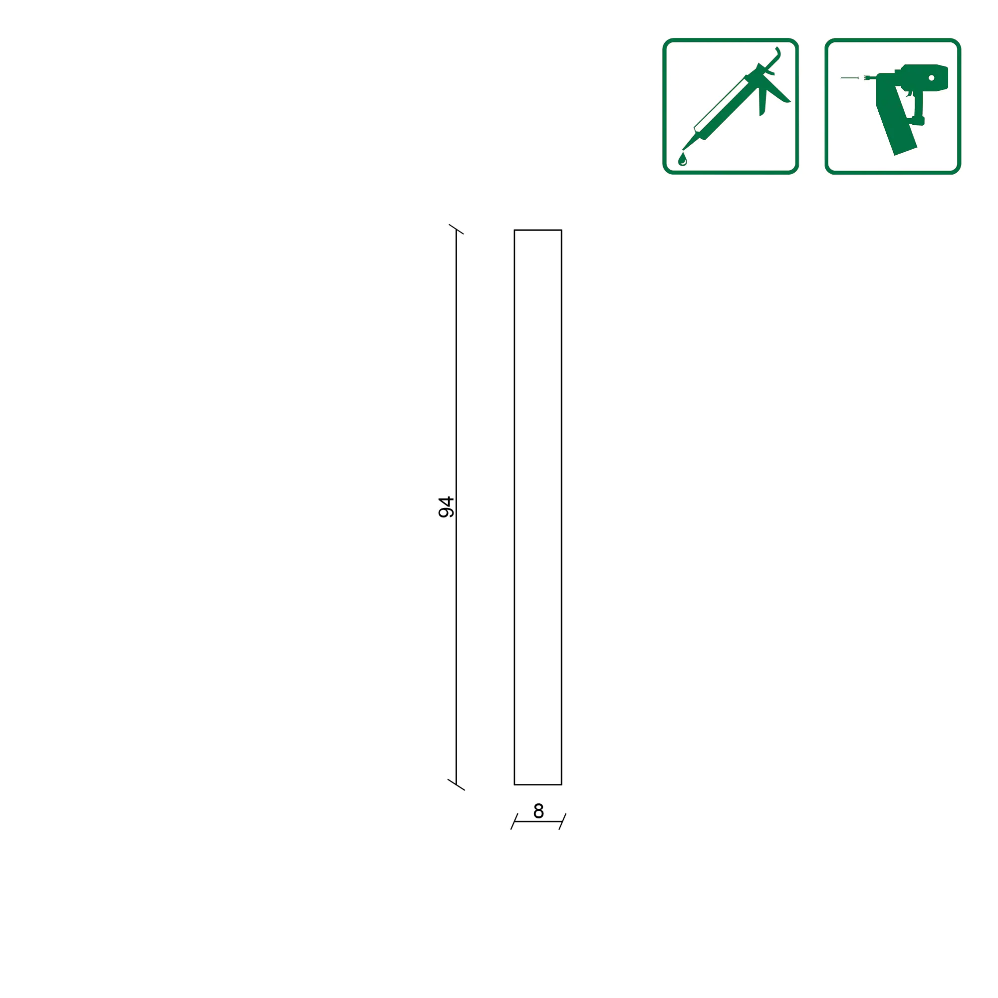 Neuhofer Wandleistenset Shaker Style 118 cm x 94 x 8 mm Neuhofer Wandleistenset Shaker Style 118 cm x 94 x 8 mm