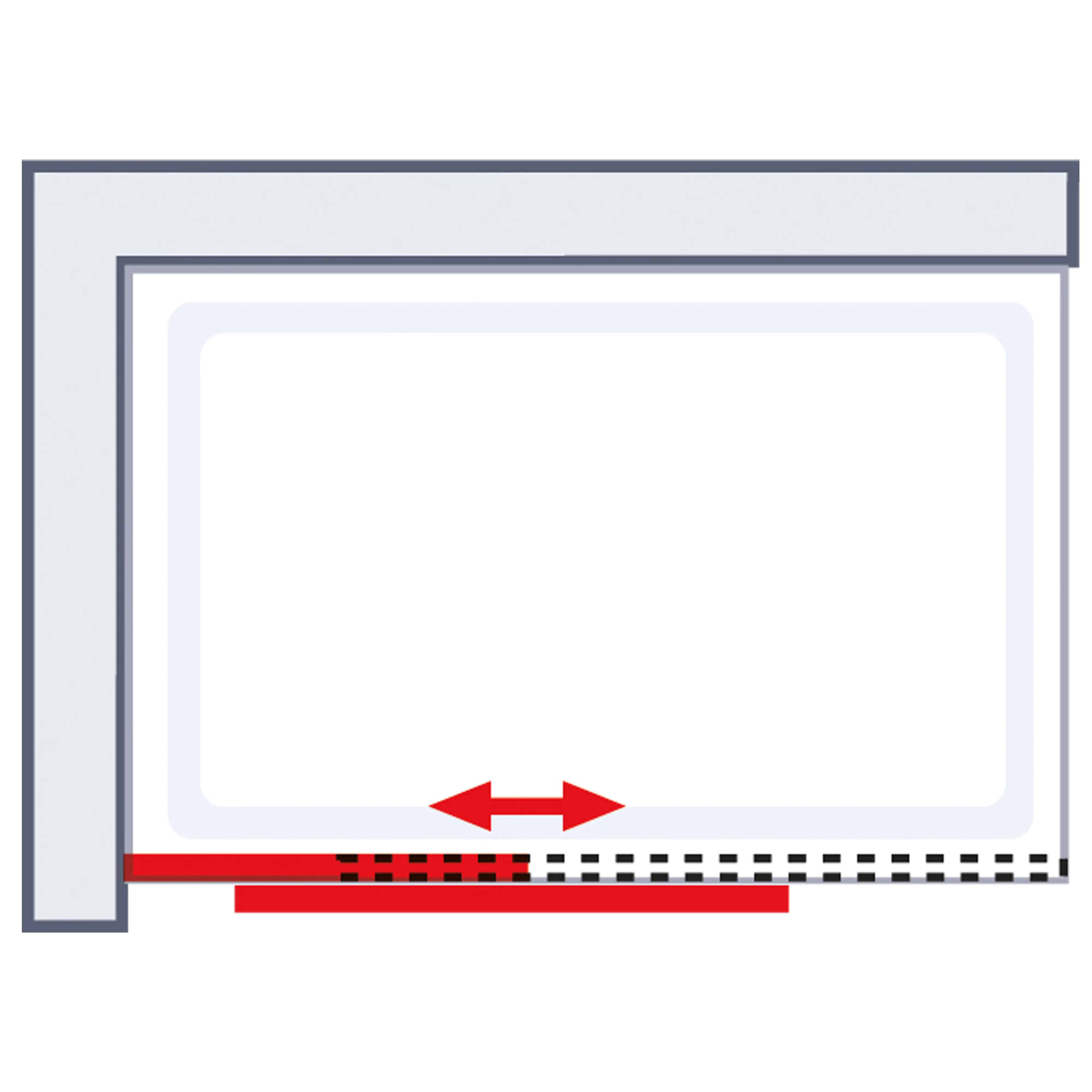 Schulte Walk In Schiebetür 120 x 200 cm Toura