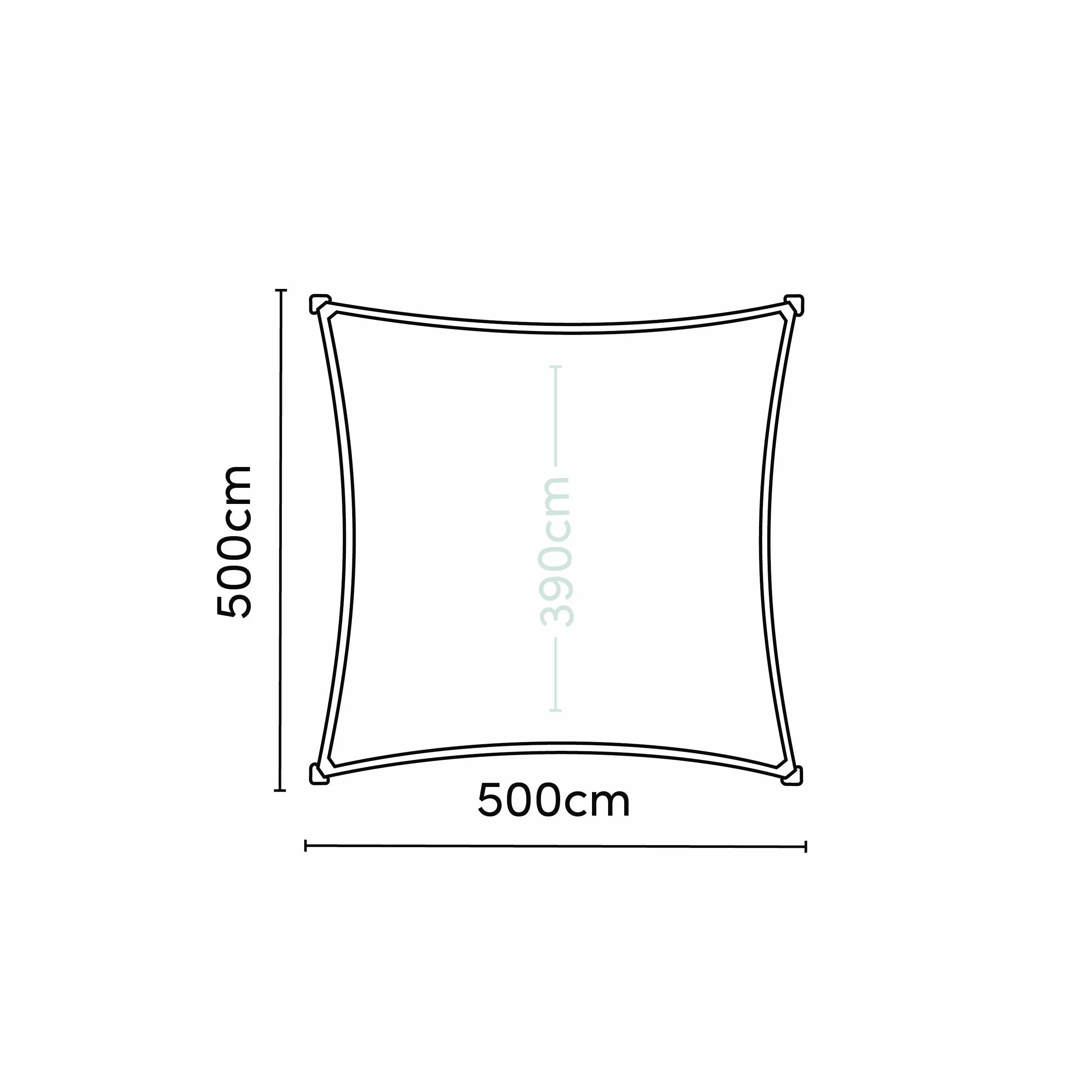 Platinum Sonnensegel Coolfit 5 x 5 m sand