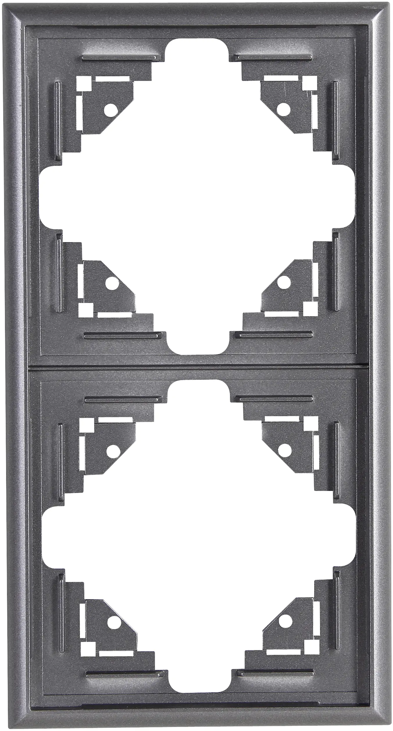 Kopp Abdeckrahmen 2-fach Malta, silber-anthrazit, 309215068