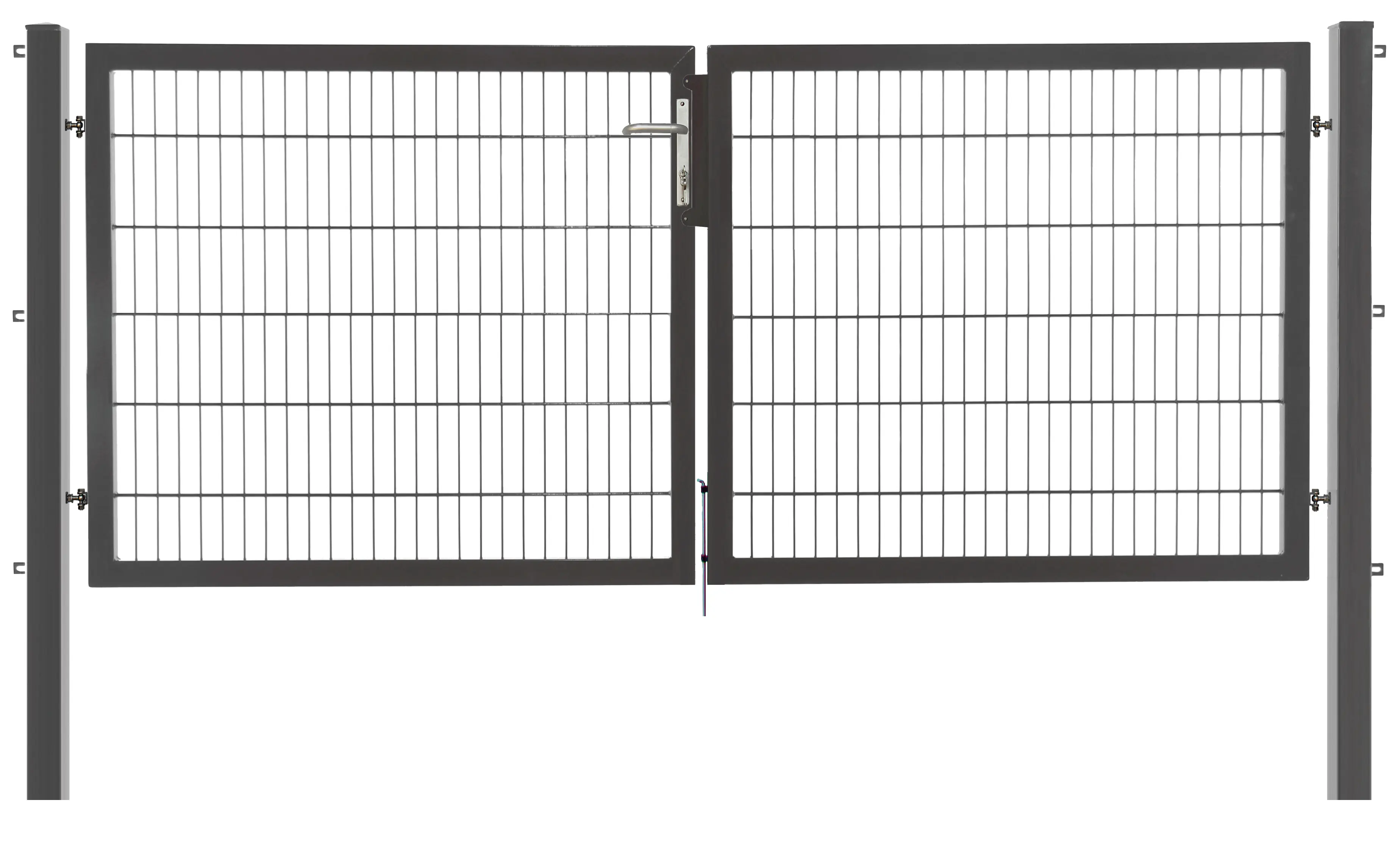 Floraworld Gartentor Premium 2-Tore inkl., 2 Pfosten 300 x 120 cm anthrazit