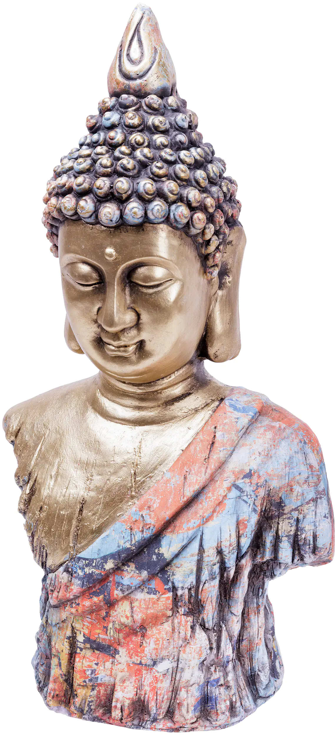 TrendLine Dekofigur Buddha 51 x 27 cm gold blau rot