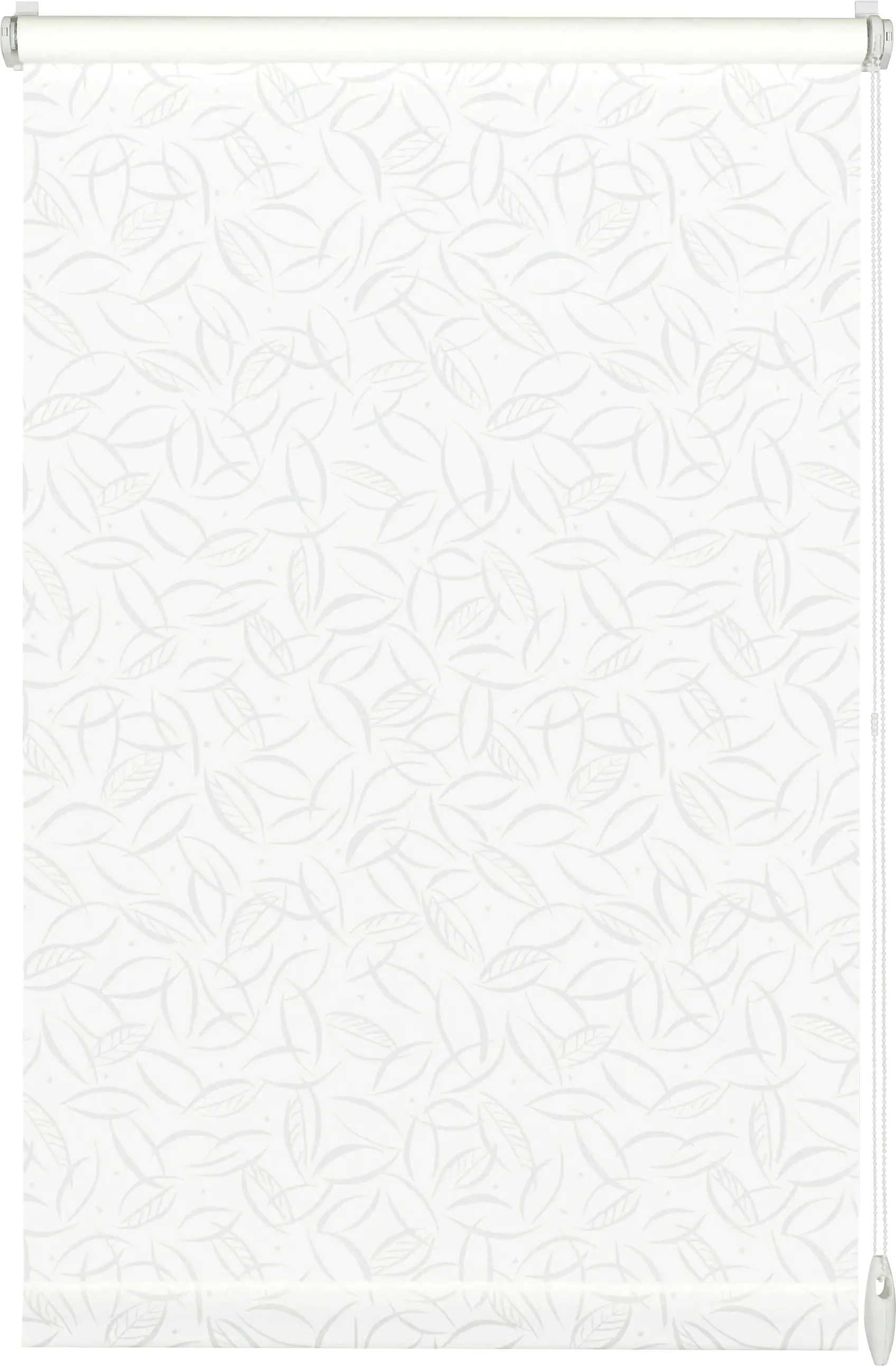 Gardinia EasyFix Rollo mit Blättern weiß 120 x 150 cm