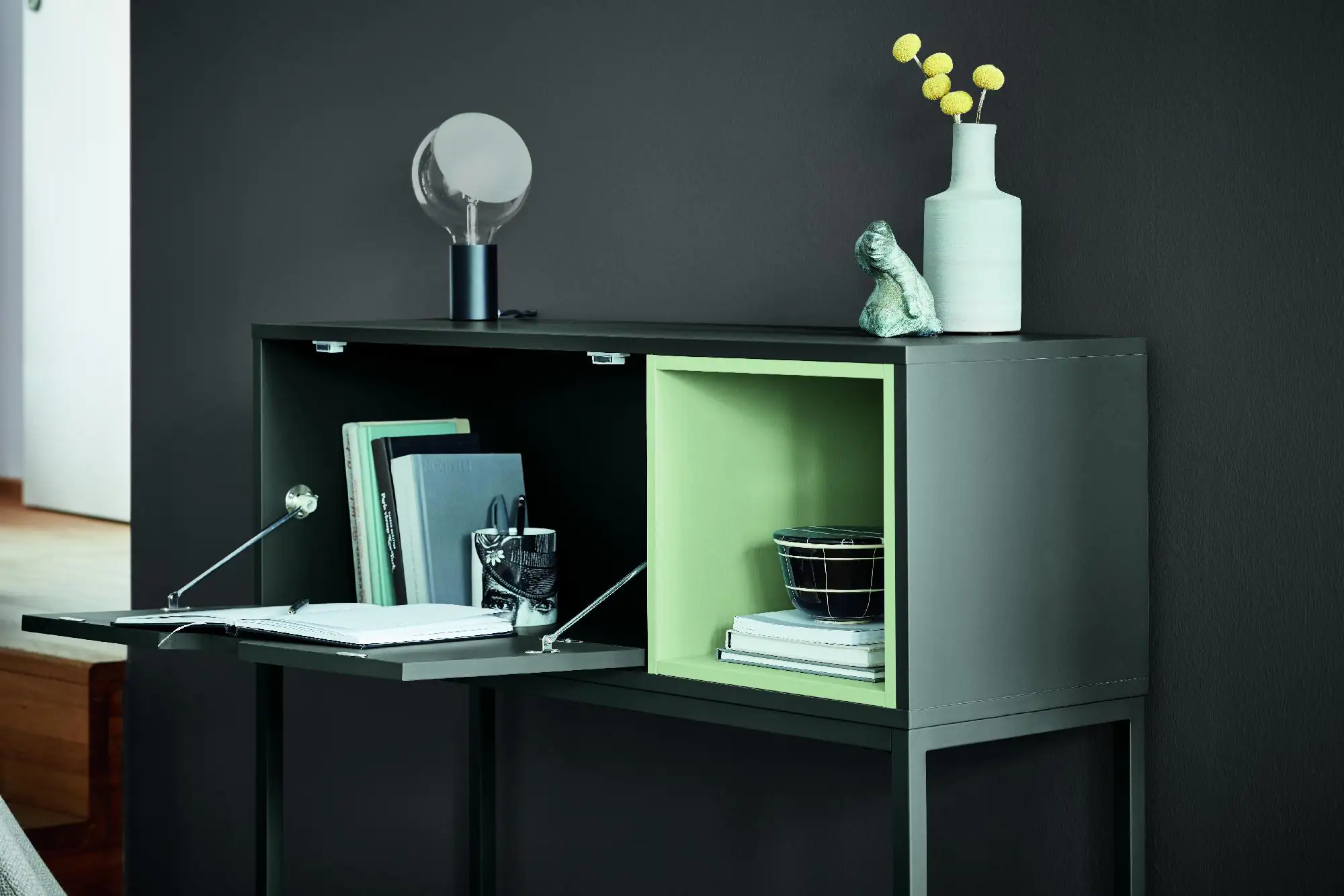 Alpina Feine Farben Sprühlack No. 33 Stille des Vulkans  anthrazit edelmatt 400 ml