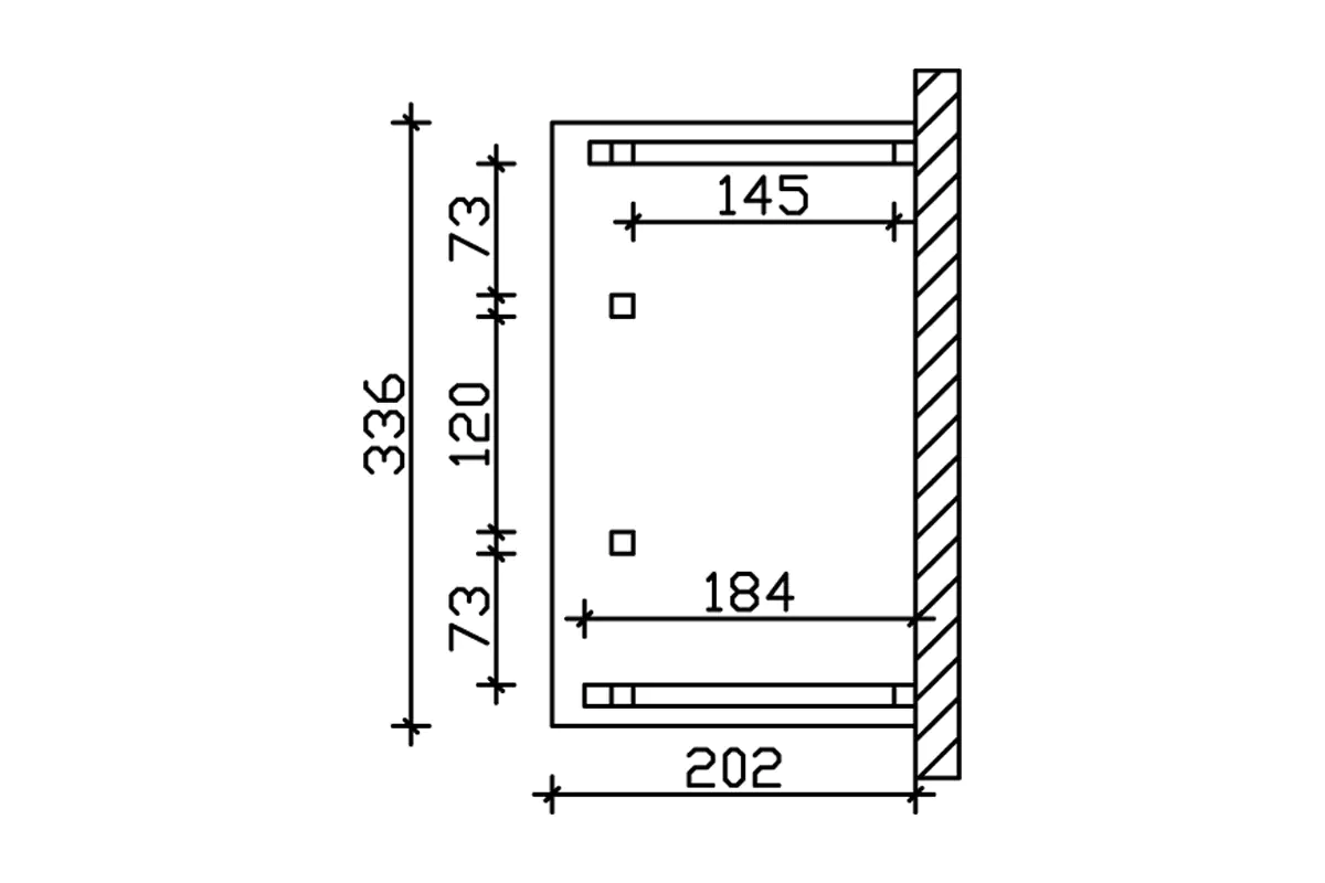 SKAN HOLZ Vordach Paderborn Typ 8 336 x 202 cm, natur SKAN HOLZ Vordach Paderborn Typ 8 336 x 202 cm, natur
