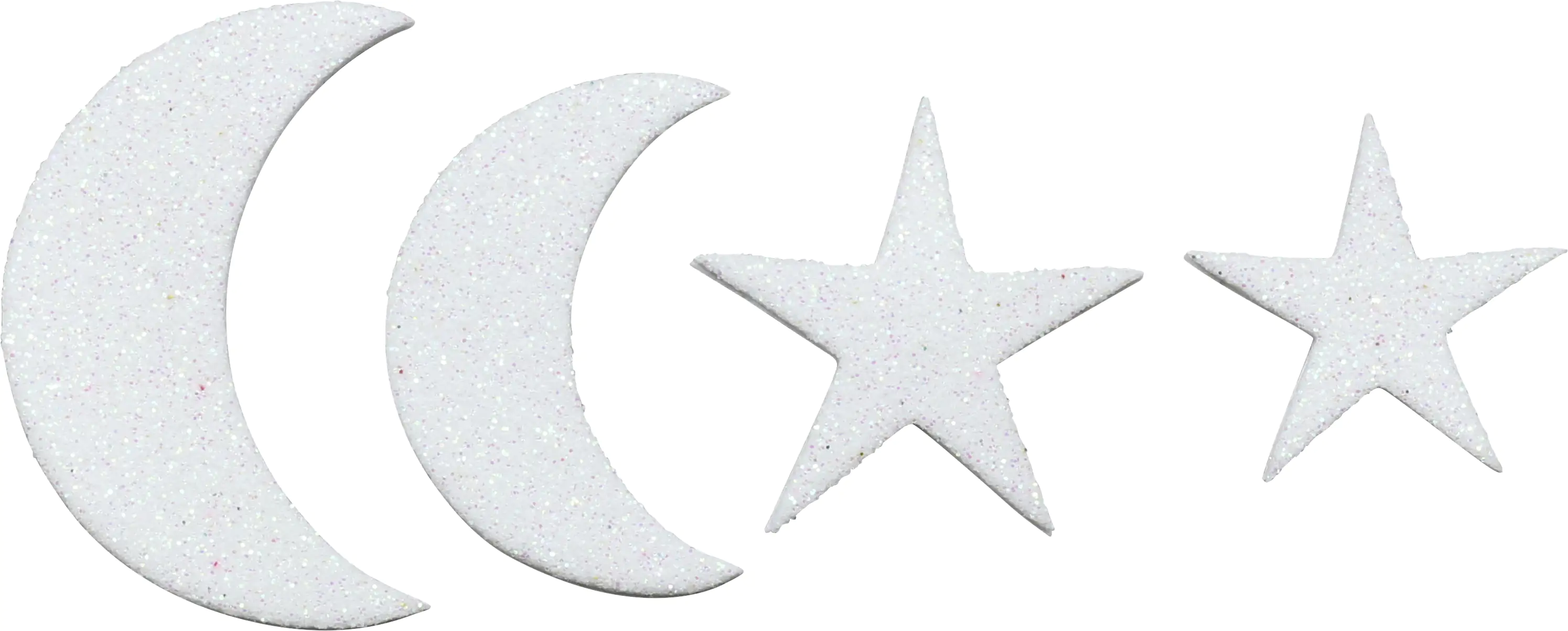 Glorex Moosgummi Sticker Mond+Sterne, 60 Stück