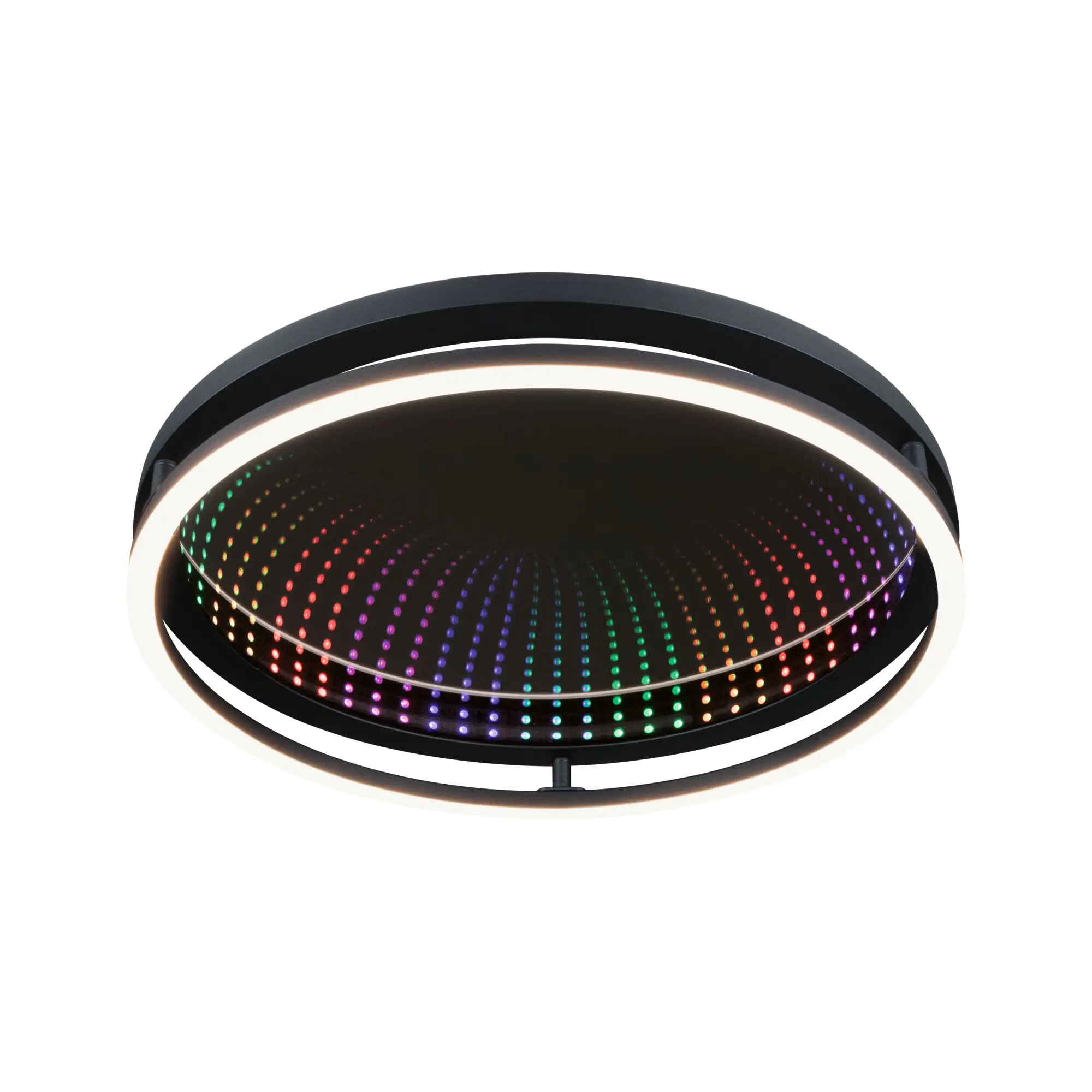 Paulmann LED Deckenleuchte Spaceglow One schwarz matt Ø 39 cm RGBW