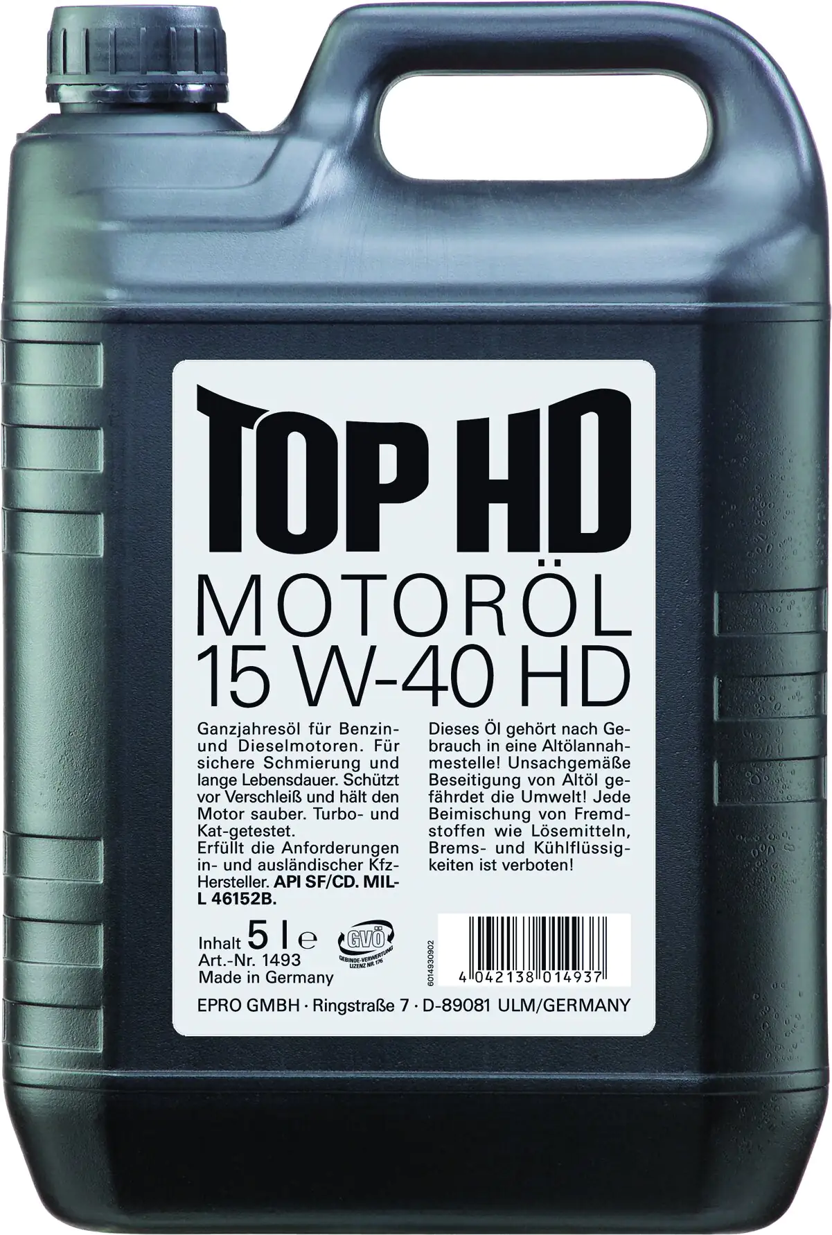 Motoröl Top HD 15W-40 5L Motoröl Top HD 15W-40 5L