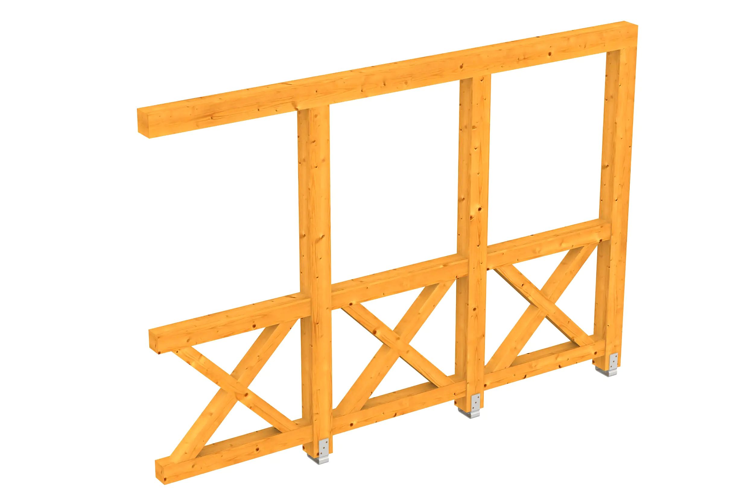 SKAN HOLZ Seitenwand Andreaskreuz (Wandanbau) 305 x 210 cm Fichte