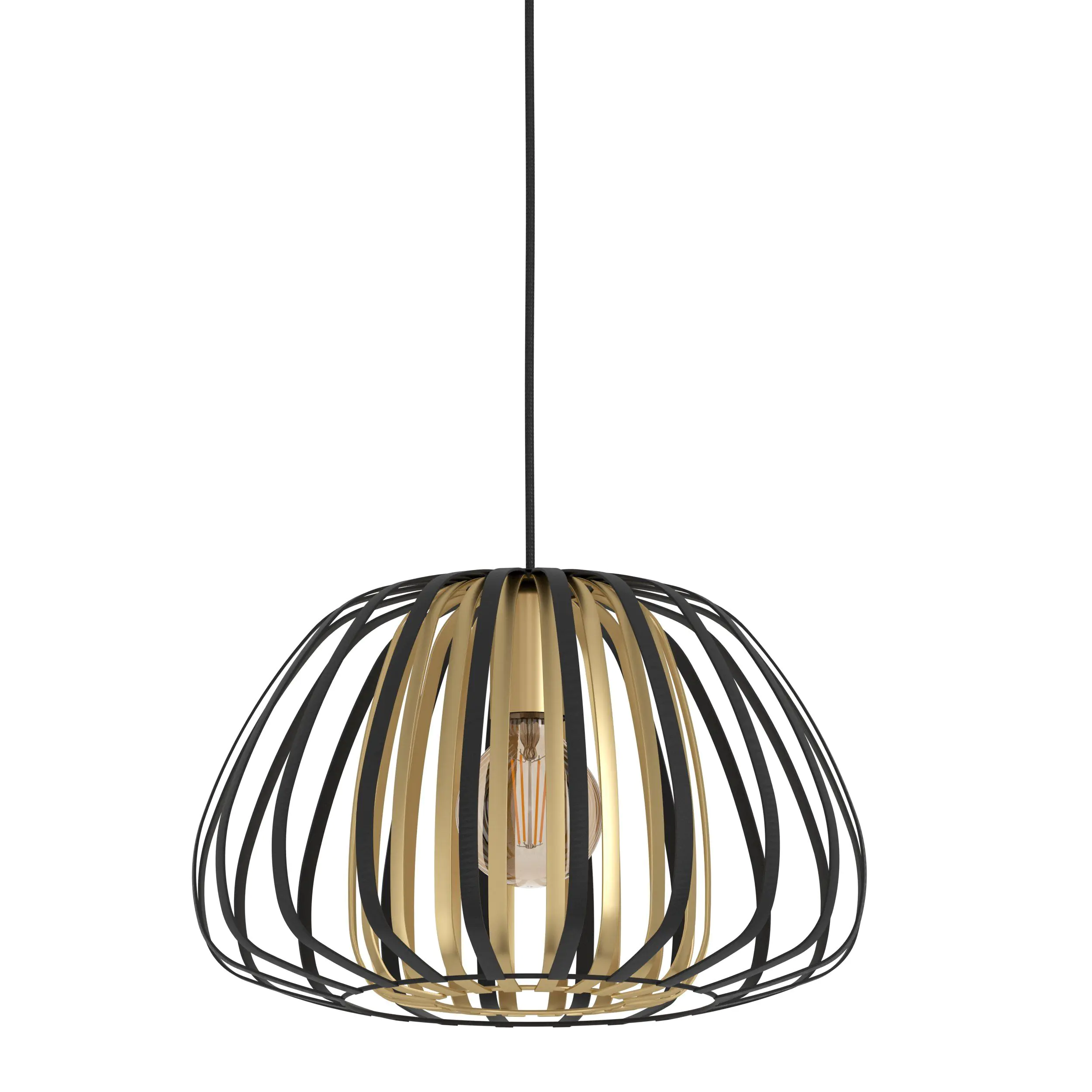 Eglo Hängeleuchte Encinitos schwarz gold 37,5 x 110 cm E27