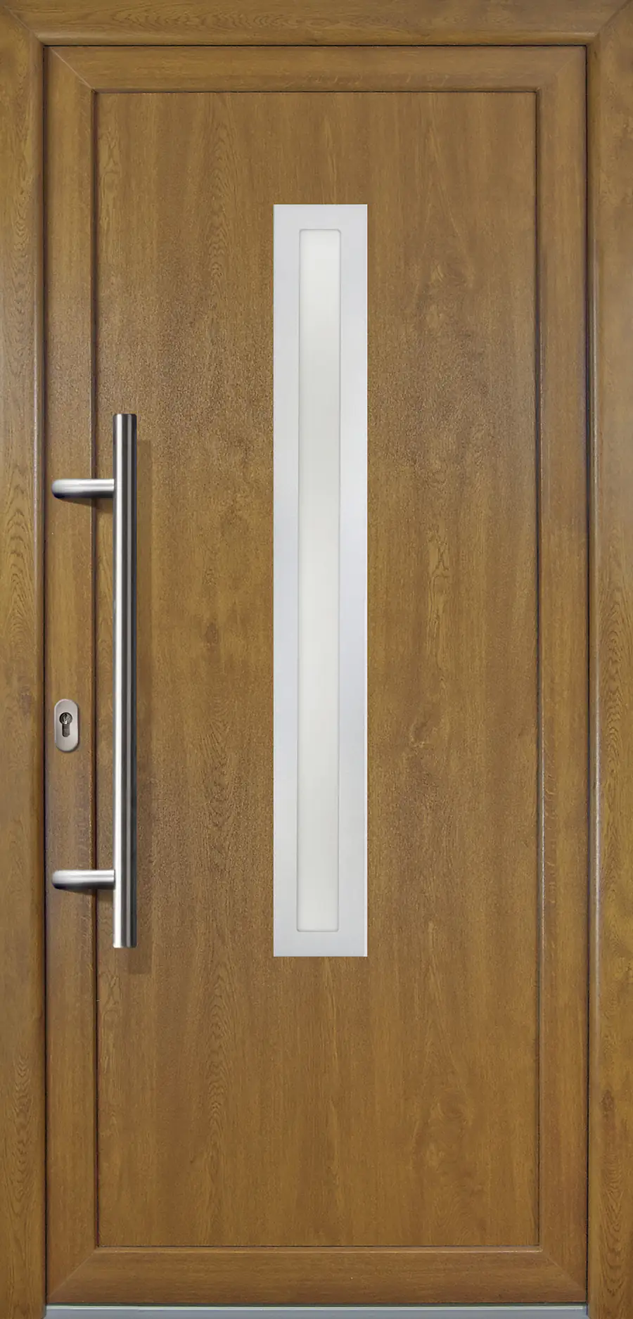 4060691165736 Meeth Haustür Signum PVC Exclusiv PVC Modell 70 98 x 200 cm, DIN links, Golden Oak