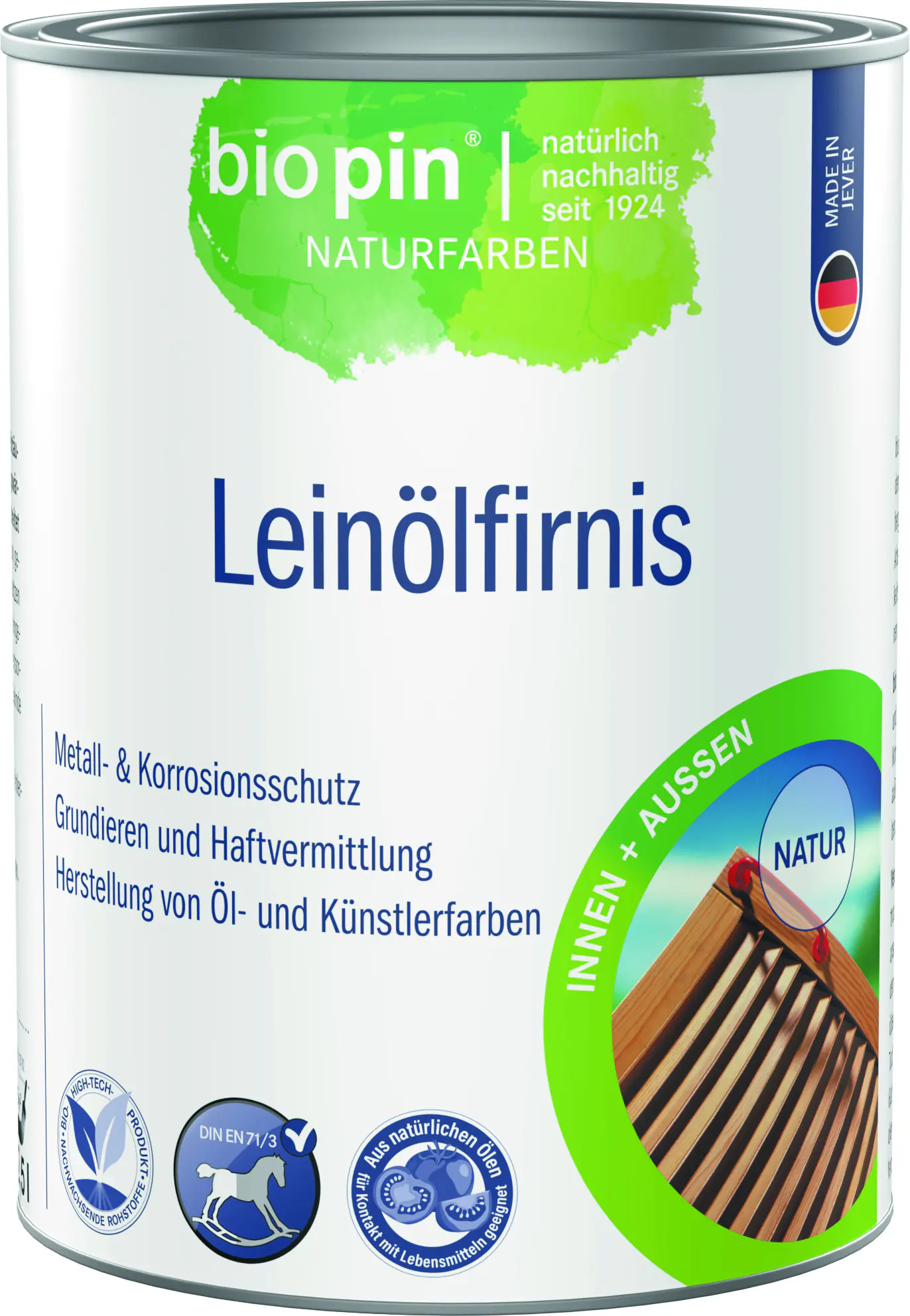 Biopin Leinölfirnis 2,5 L natur