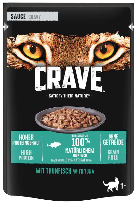 Crave Adult Sauce mit Thunfisch Katzenfutter 85 g
