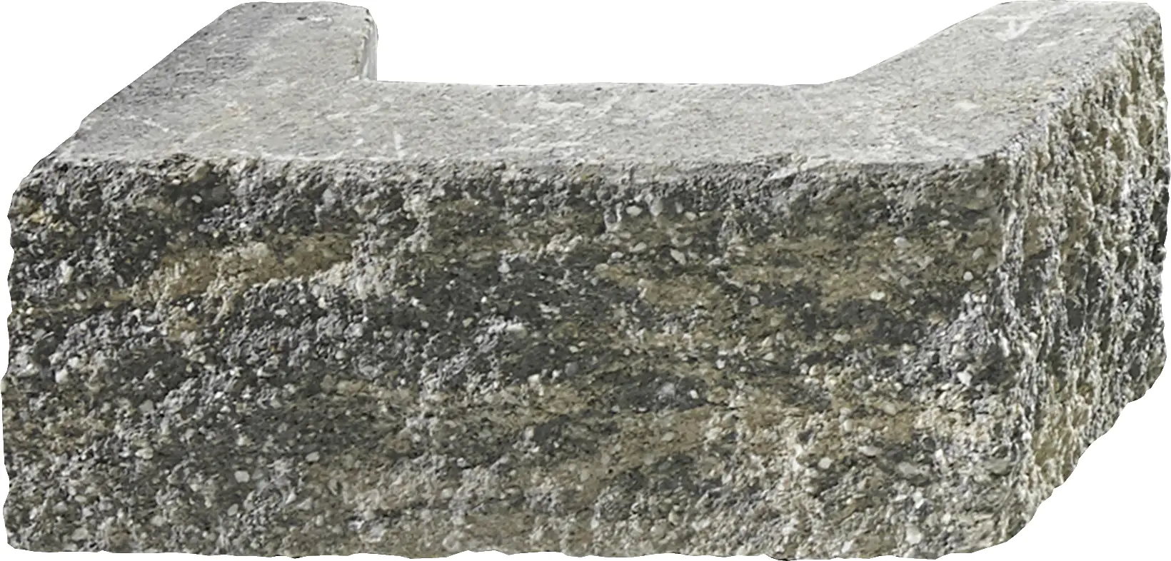 Kann Bruchsteinmauer Pfeilerelement 37,2 x 18,5 x 15 cm grau-nuanciert