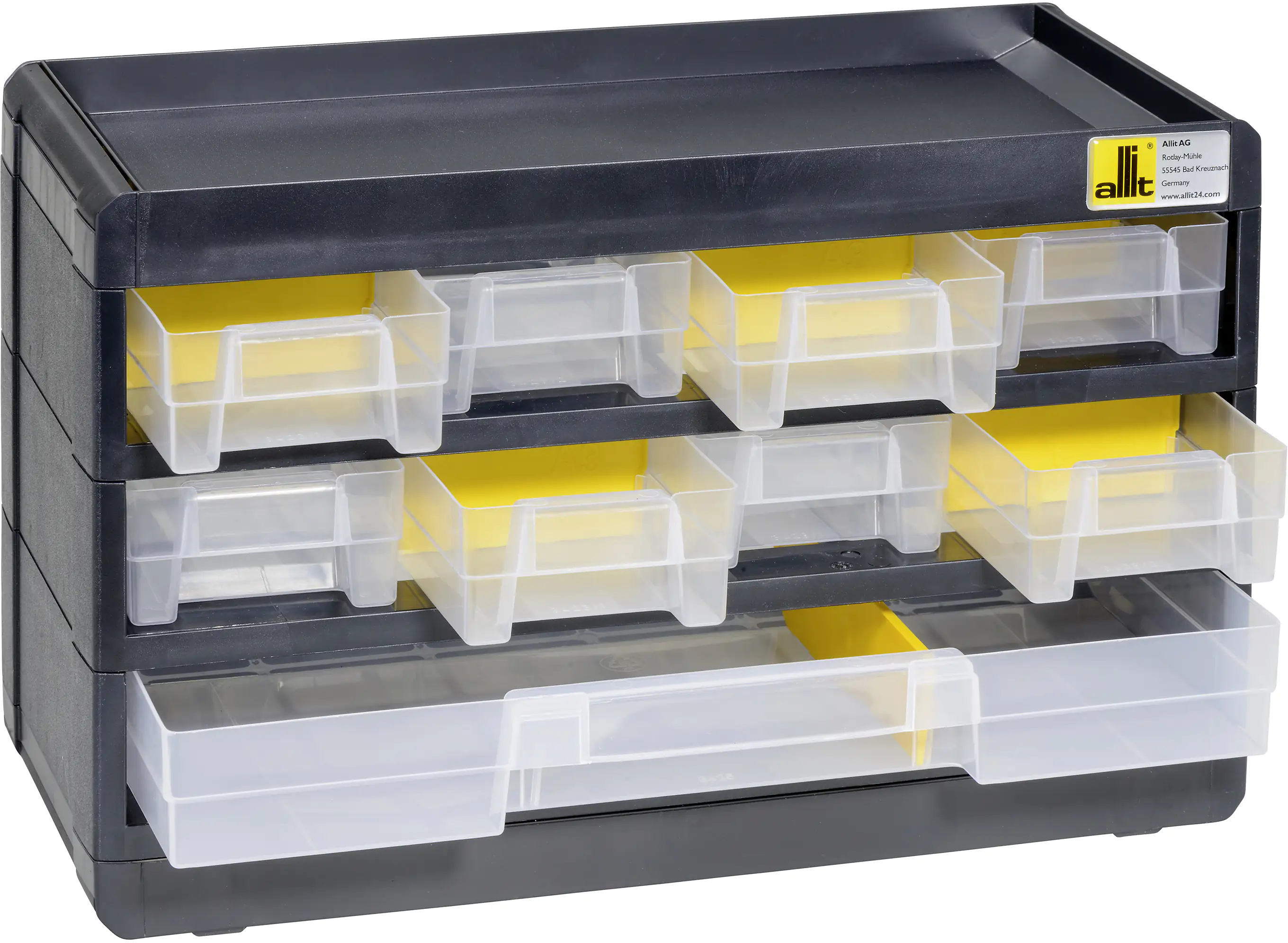 Allit Kleinteilemagazin PP PS VarioPlus Basic 15 9 Schubladen 6 Trenner Allit Kleinteilemagazin PP PS VarioPlus Basic 15 9 Schubladen 6 Trenner