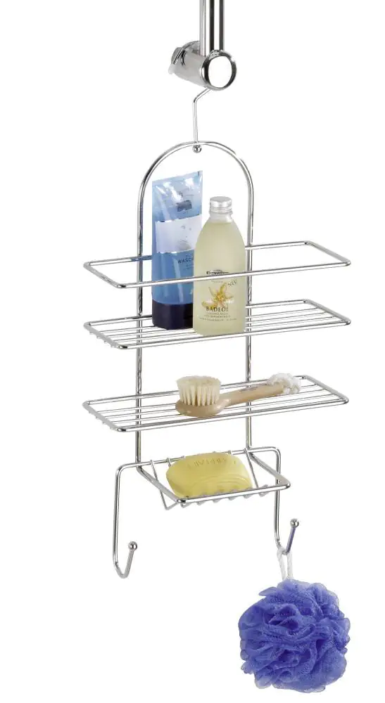 Wenko Duschkorb Exclusiv Stahl, chrom, 2 Ablagen