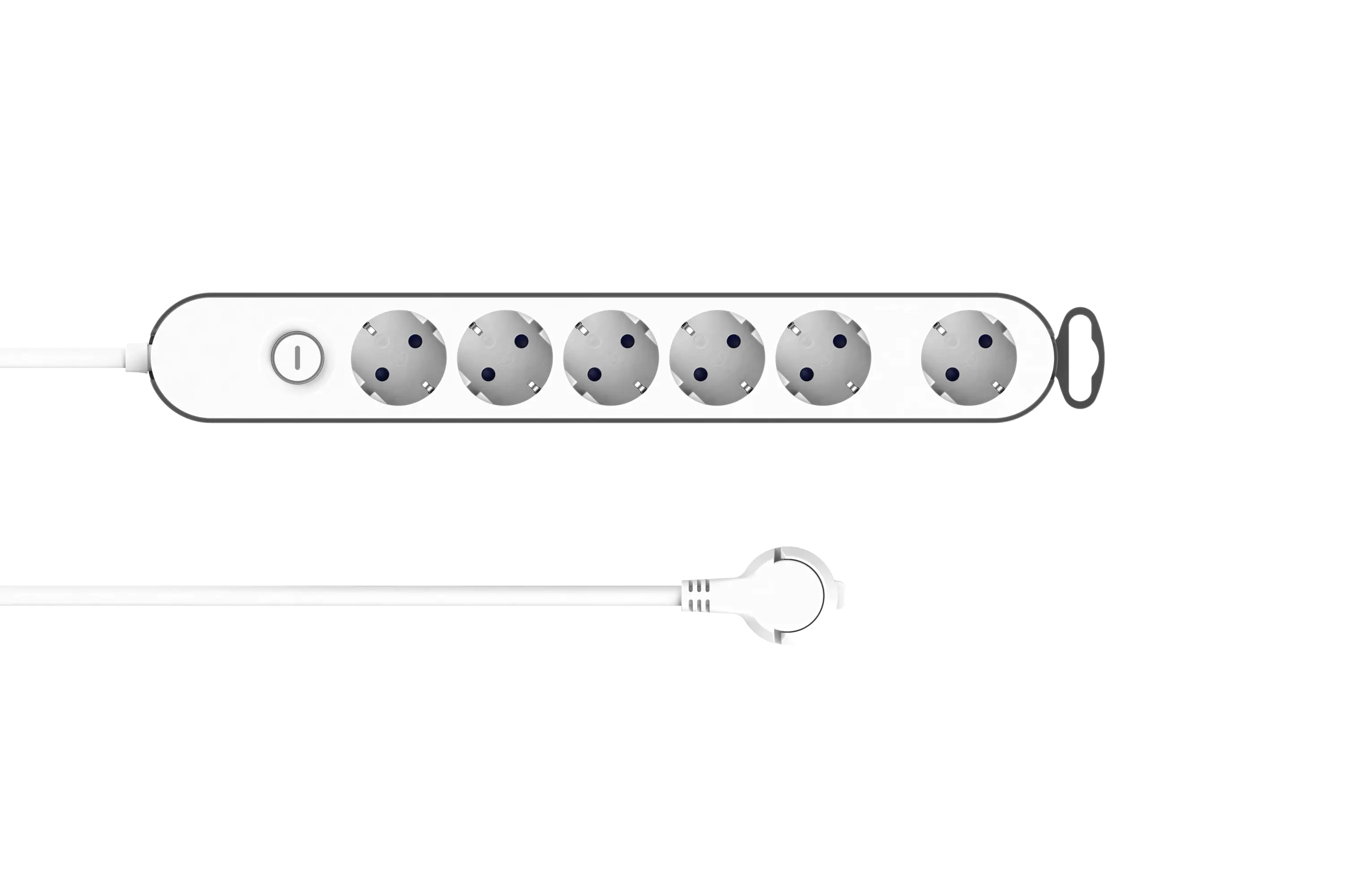 Unitec  Steckdosenleiste 6-fach Greenline 1,8 m weiß/anthrazit