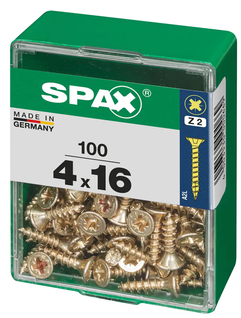 Spax Universalschrauben 4.0 x 16 mm PZ 2 - 100 Stk.
